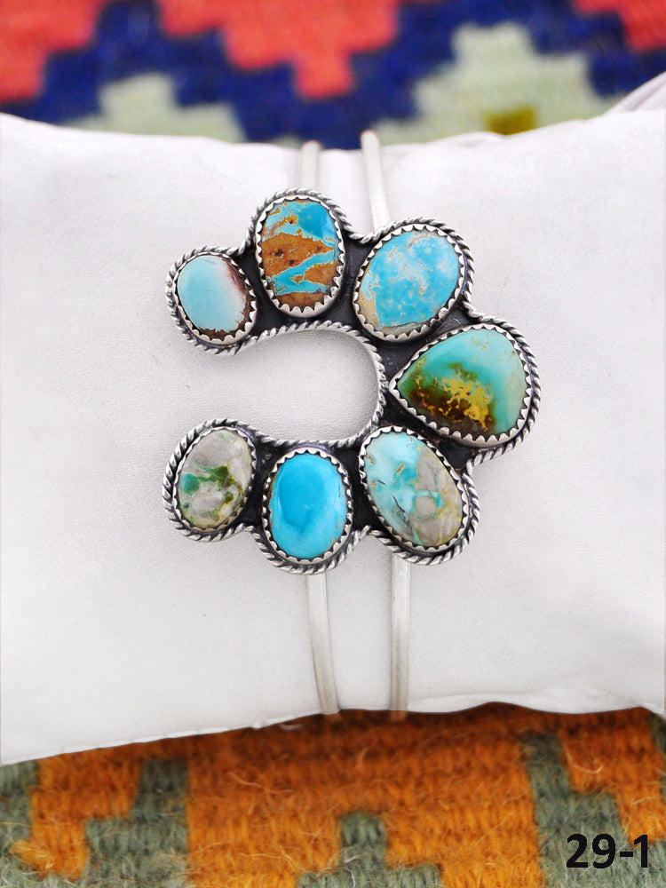 Southwest Handmade Royston & Sterling Silver Cuff Bracelet