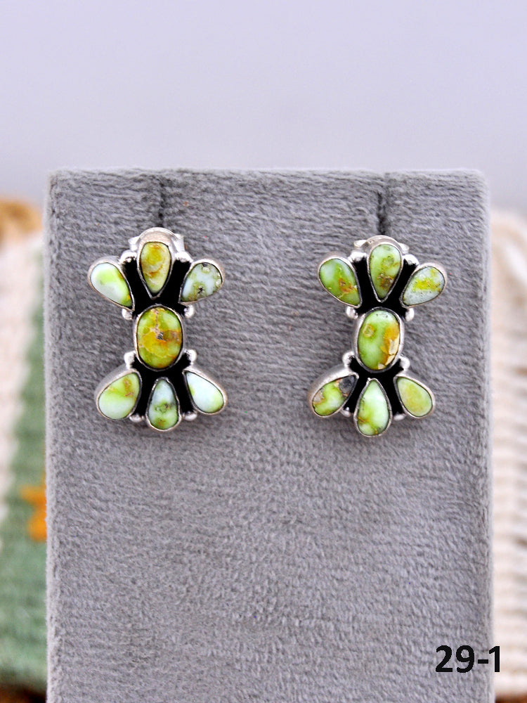 Southwest Made Palomino & Sterling Silver Post Earrings