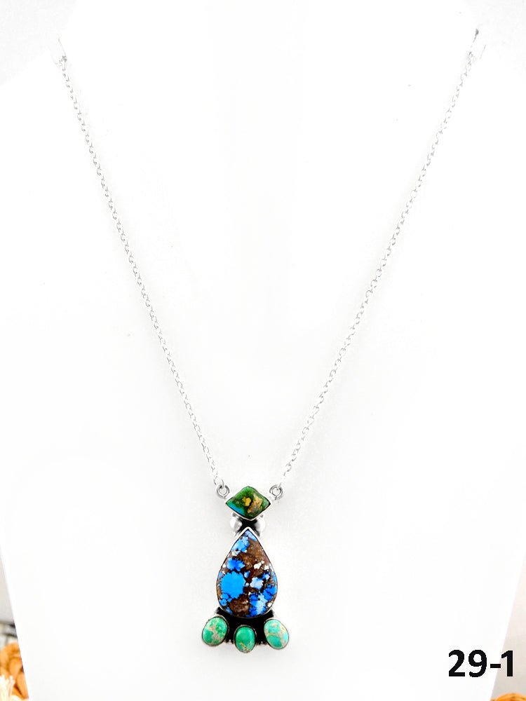 Southwest Made Multi Stone & Sterling Silver Necklace