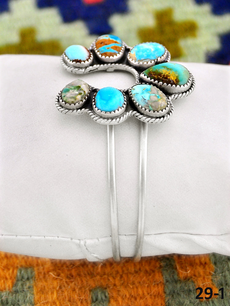 Southwest Handmade Royston & Sterling Silver Cuff Bracelet