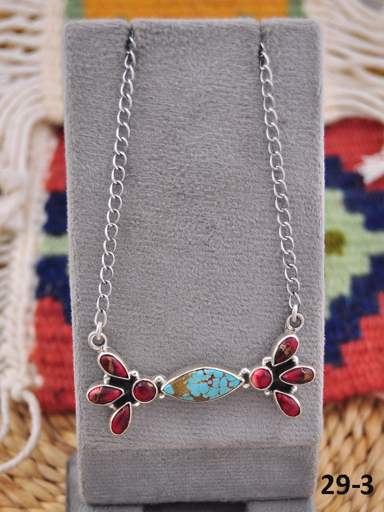 Southwest Made Multi Stone & Sterling Silver Necklace