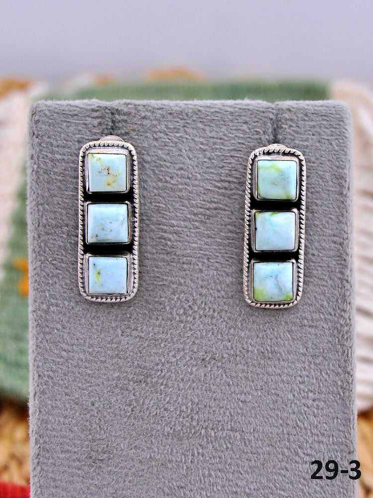 Southwest Made Palomino & Sterling Silver Post Earrings