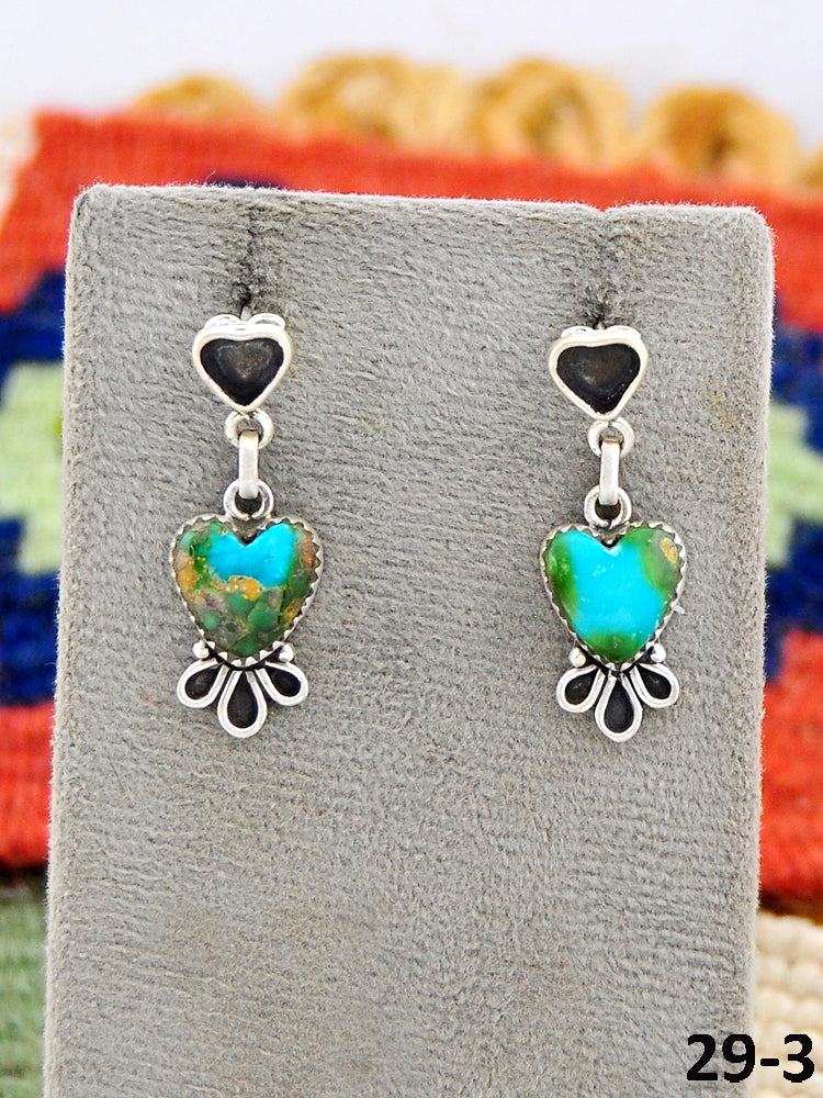 Southwest Made Sonoran Mountain Turquoise & Sterling Silver Post Earrings