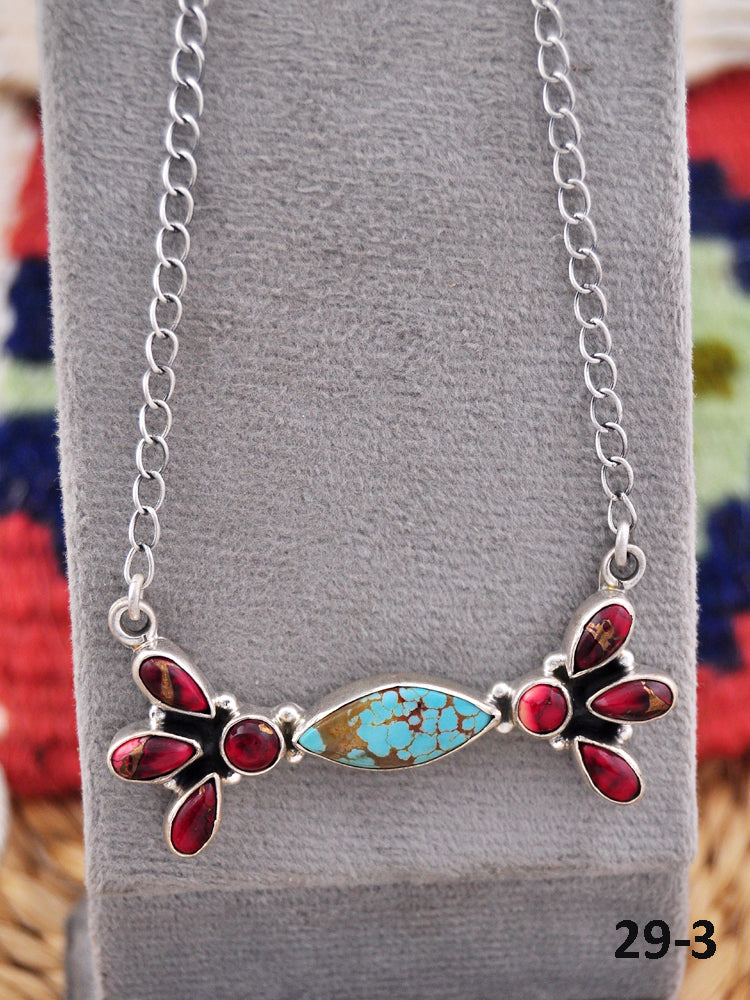 Southwest Made Multi Stone & Sterling Silver Necklace