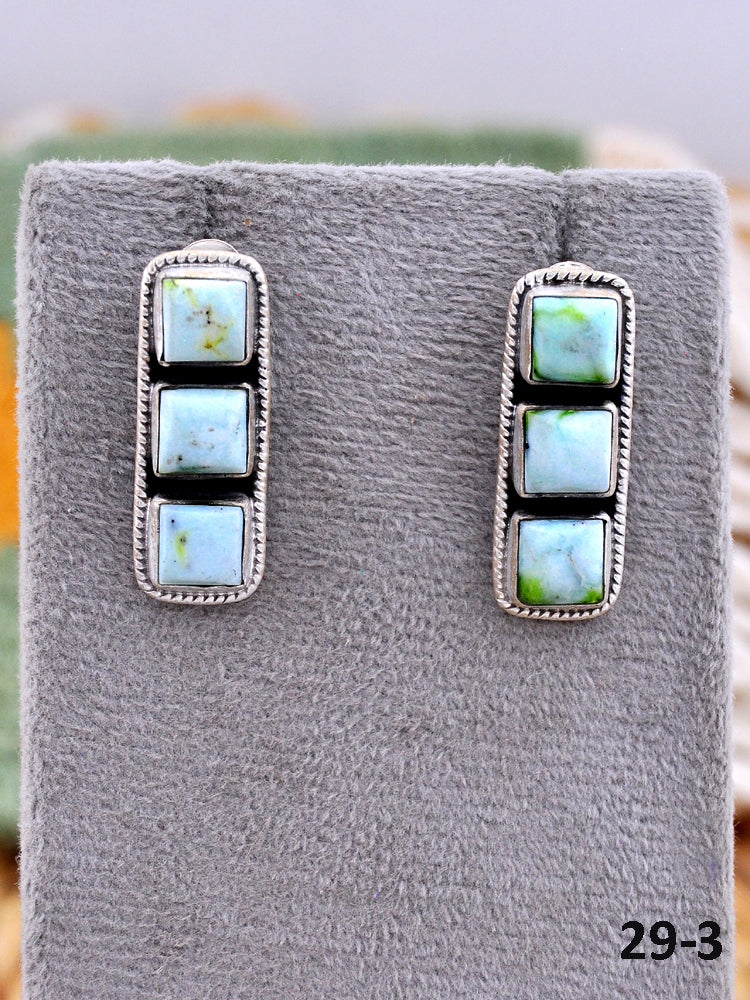 Southwest Made Palomino & Sterling Silver Post Earrings