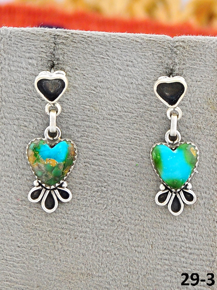 Southwest Made Sonoran Mountain Turquoise & Sterling Silver Post Earrings
