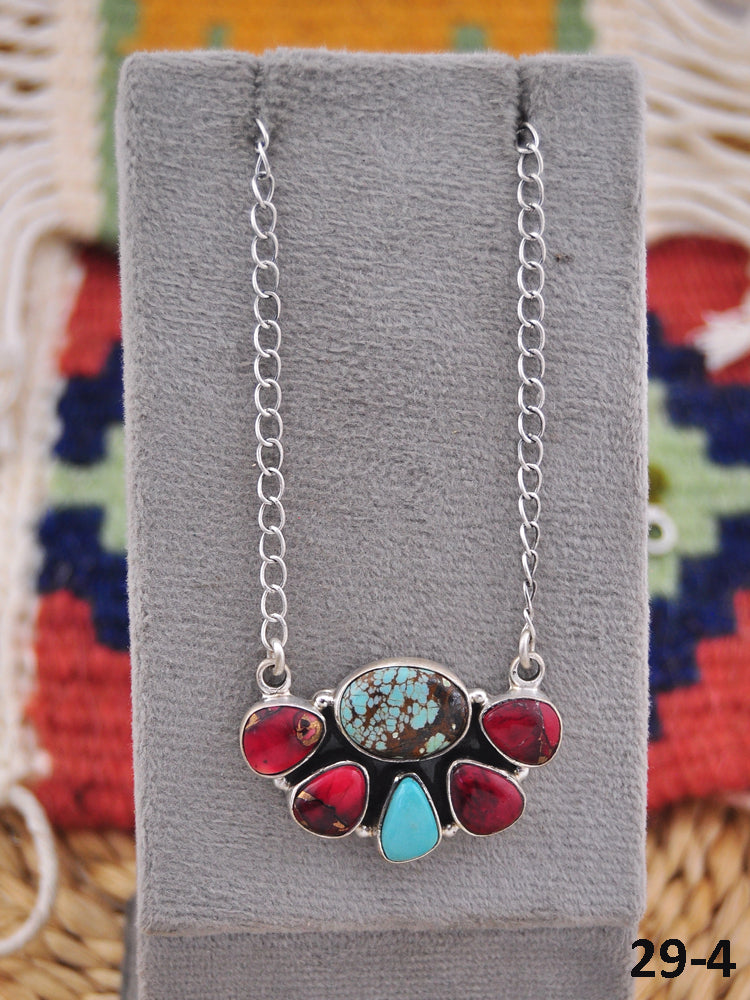 Southwest Made Multi Stone & Sterling Silver Necklace