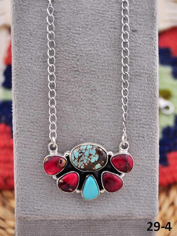Southwest Made Multi Stone & Sterling Silver Necklace