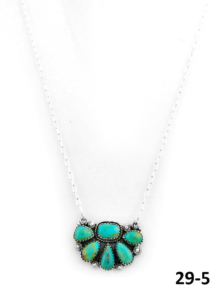 Southwest Made Manassa Turquoise & Sterling Silver Necklace