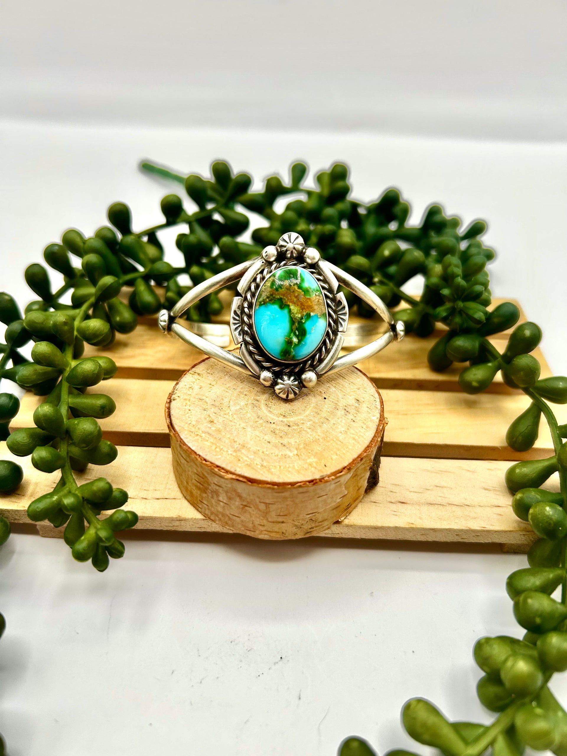 Augustine Largo Sonoran Mountain Turquoise & Sterling Silver Cuff Bracelet
