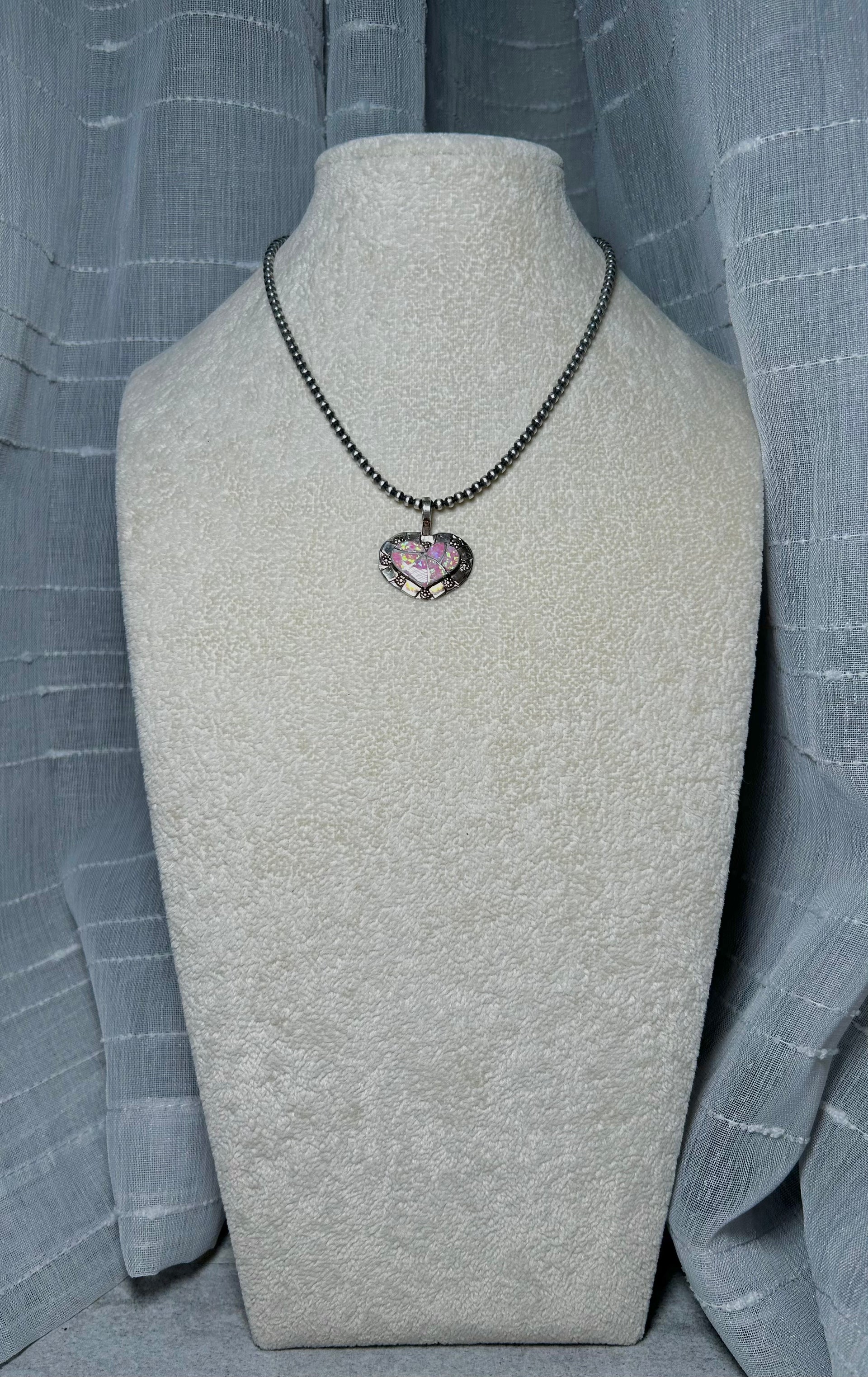 Zuni Opal & Sterling Silver Pendant