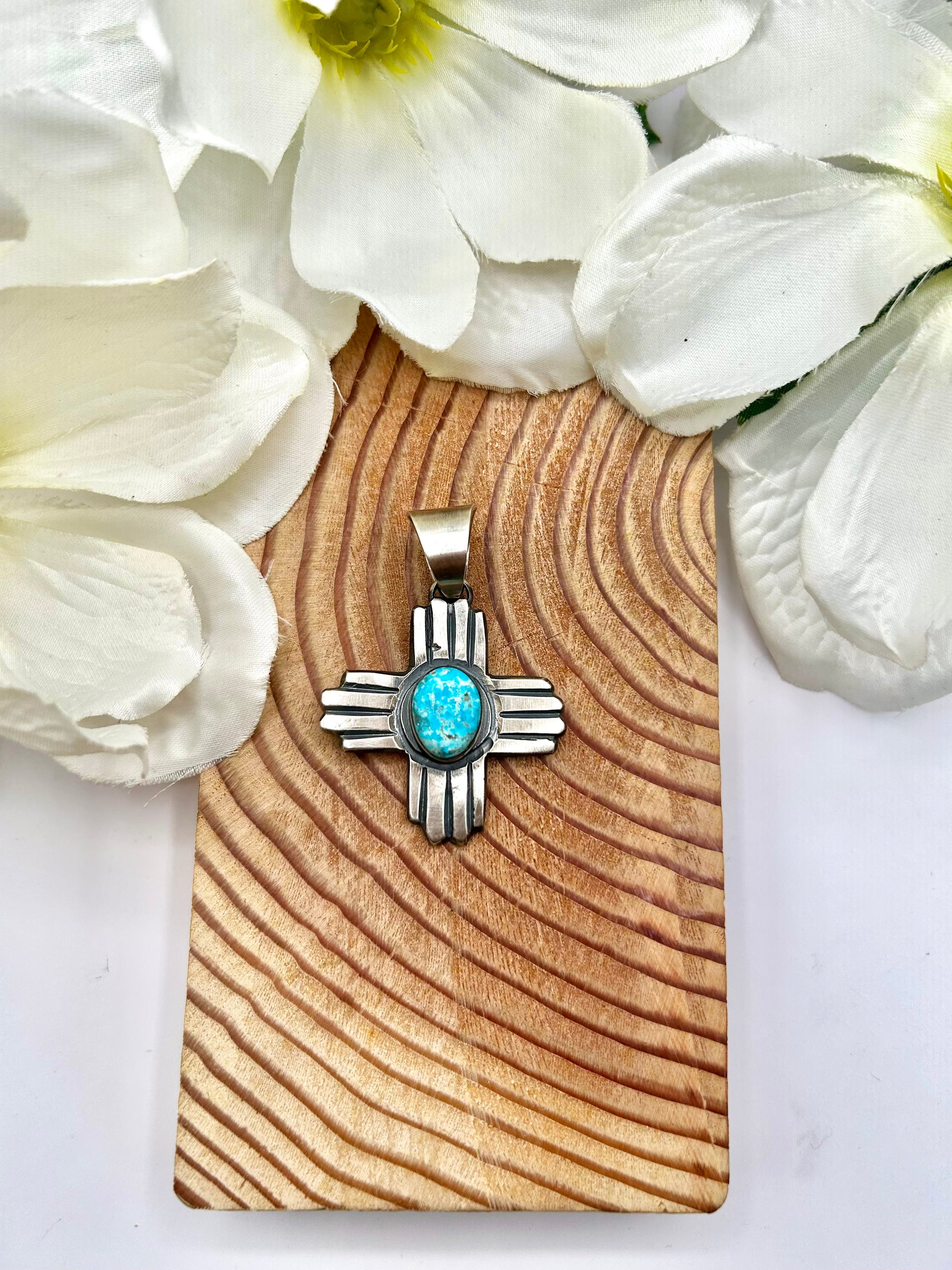 Chimney Butte Kingman Turquoise & Sterling Silver Pendant