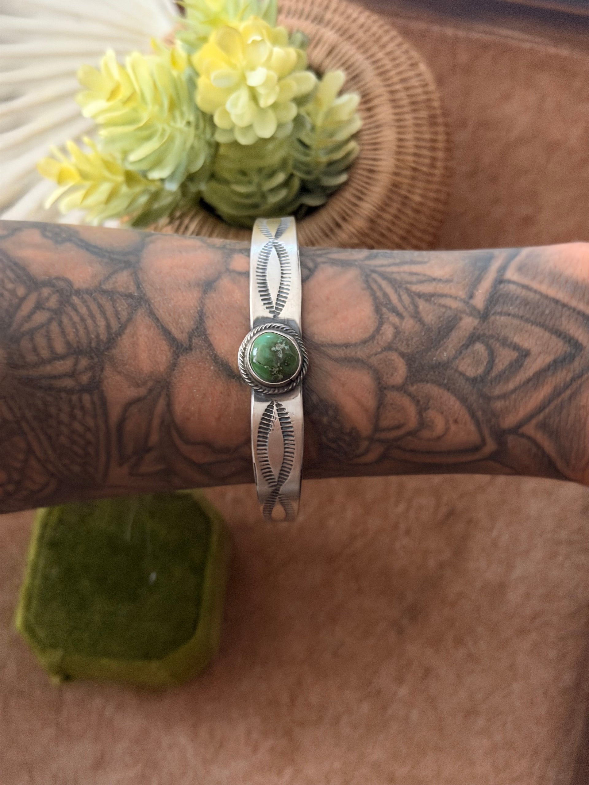 Danny Henio Sonoran Gold Turquoise & Sterling Silver Cuff Bracelet