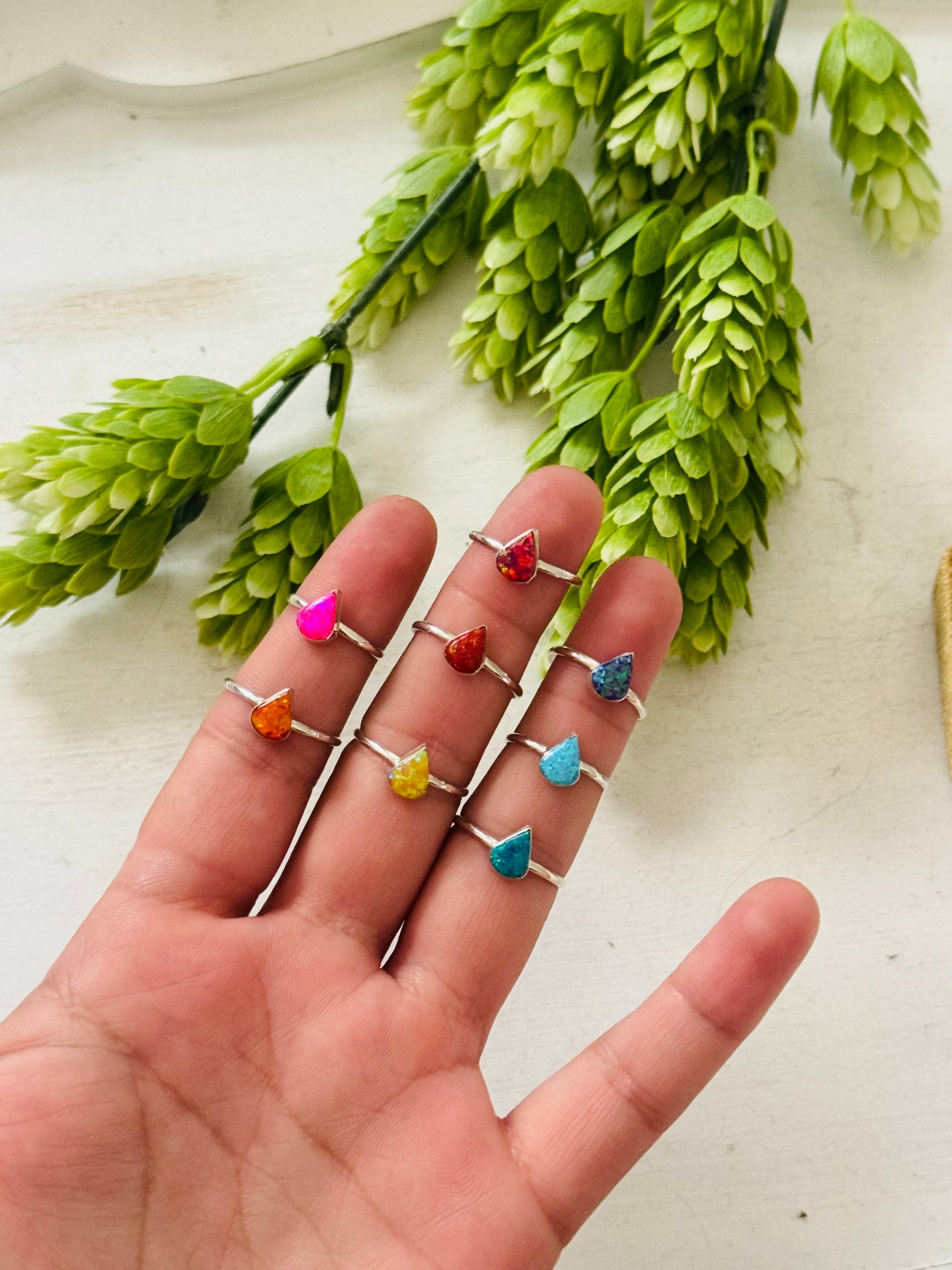 Navajo Made Opal & Sterling Silver Ring