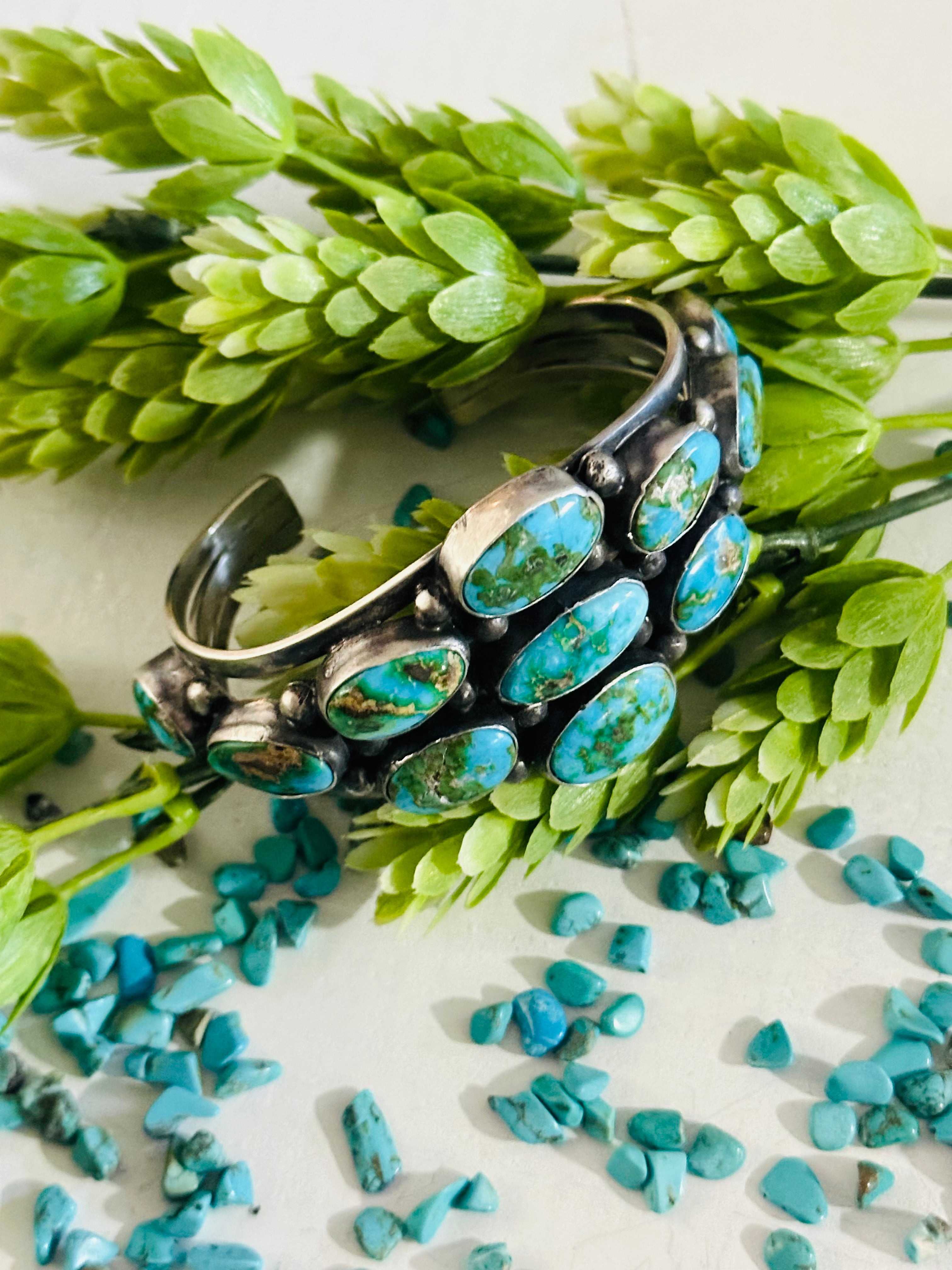 Bobby Johnson Sonoran Mountain Turquoise & Sterling Silver Cuff Bracelet