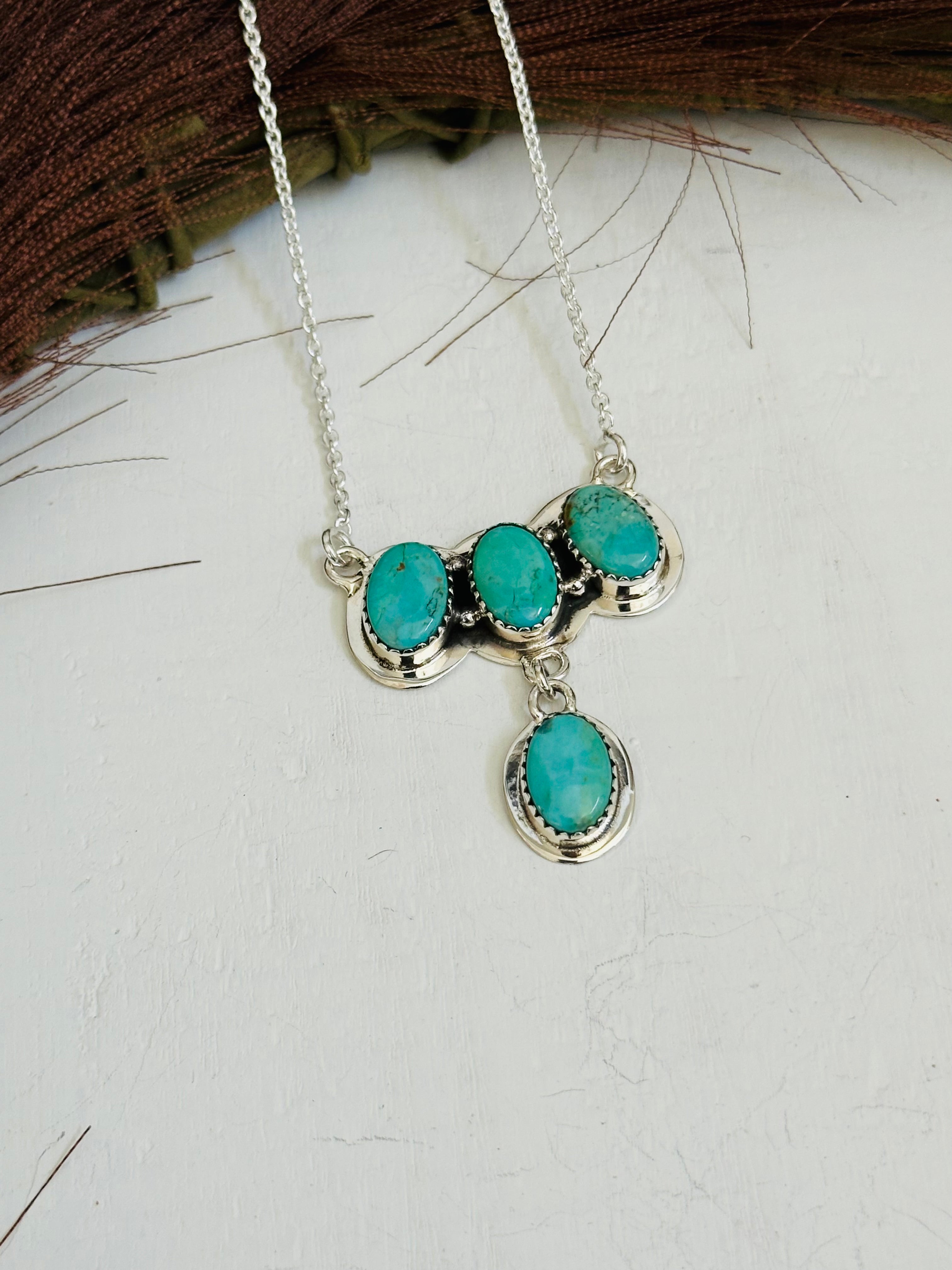 TTD “Jacie” Kingman Turquoise & Sterling Silver Necklace