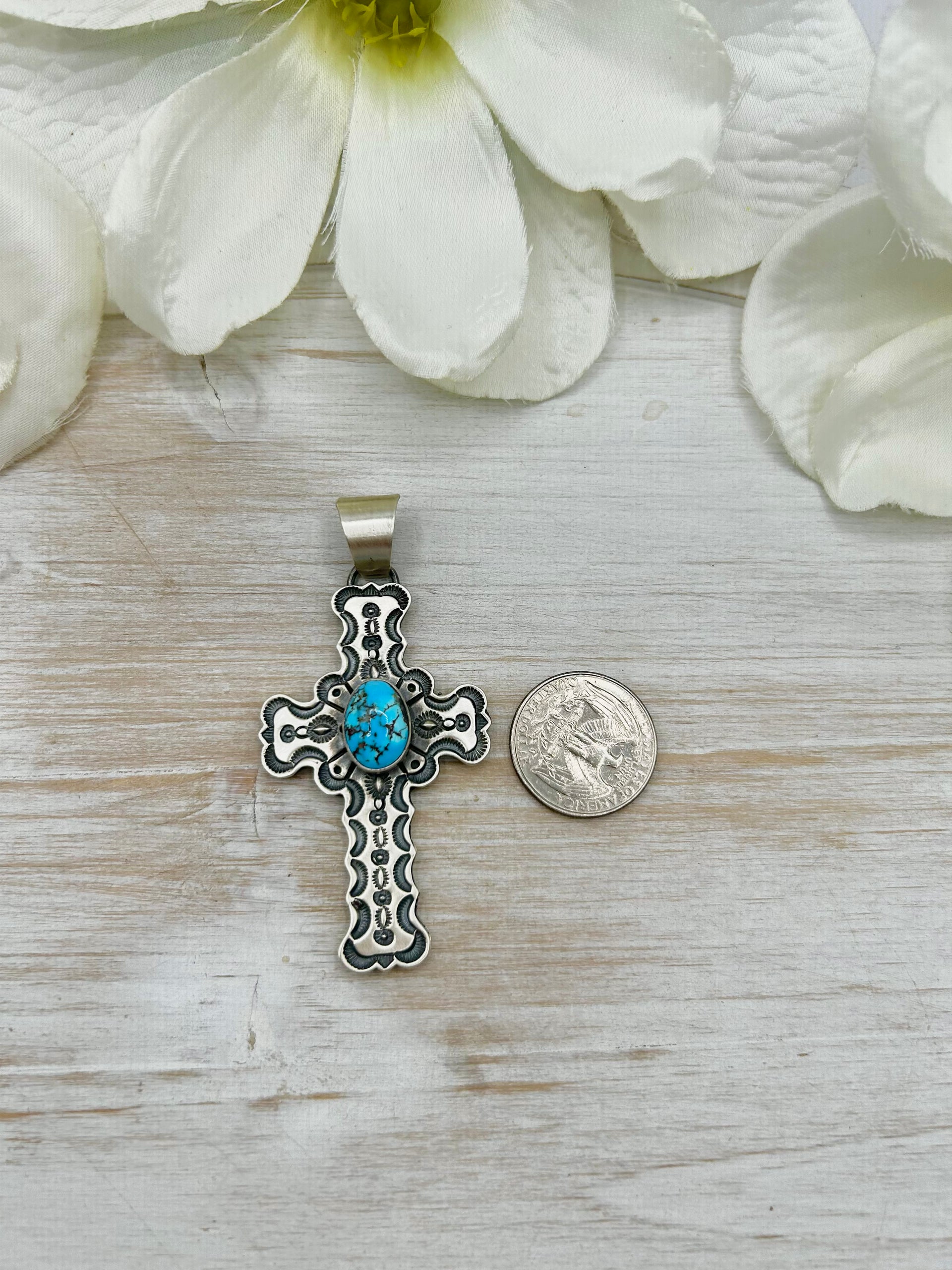 Jereme Delgarito Golden Hill Turquoise & Sterling Silver Pendant