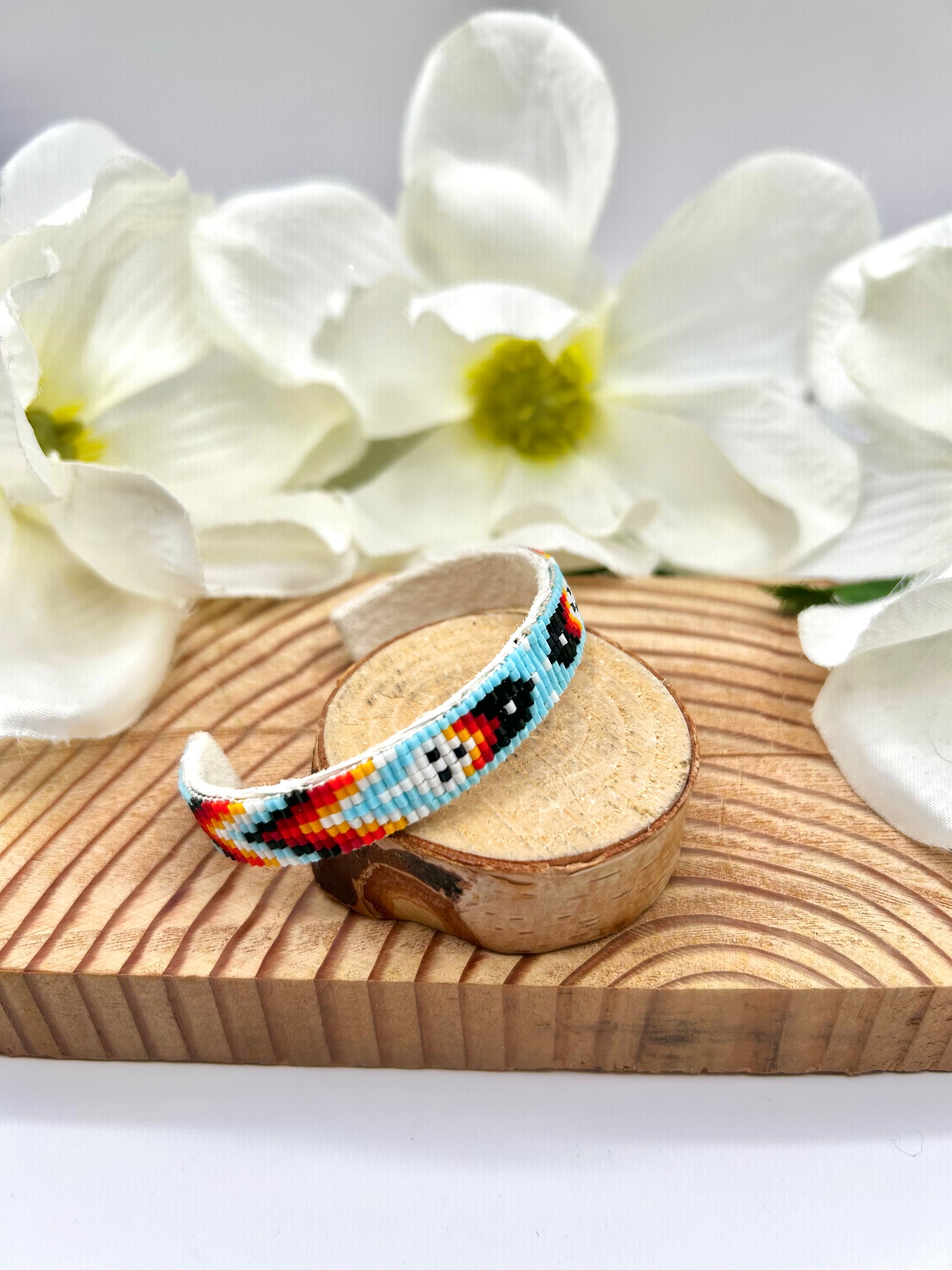 Navajo Made Beaded Cuff Bracelet