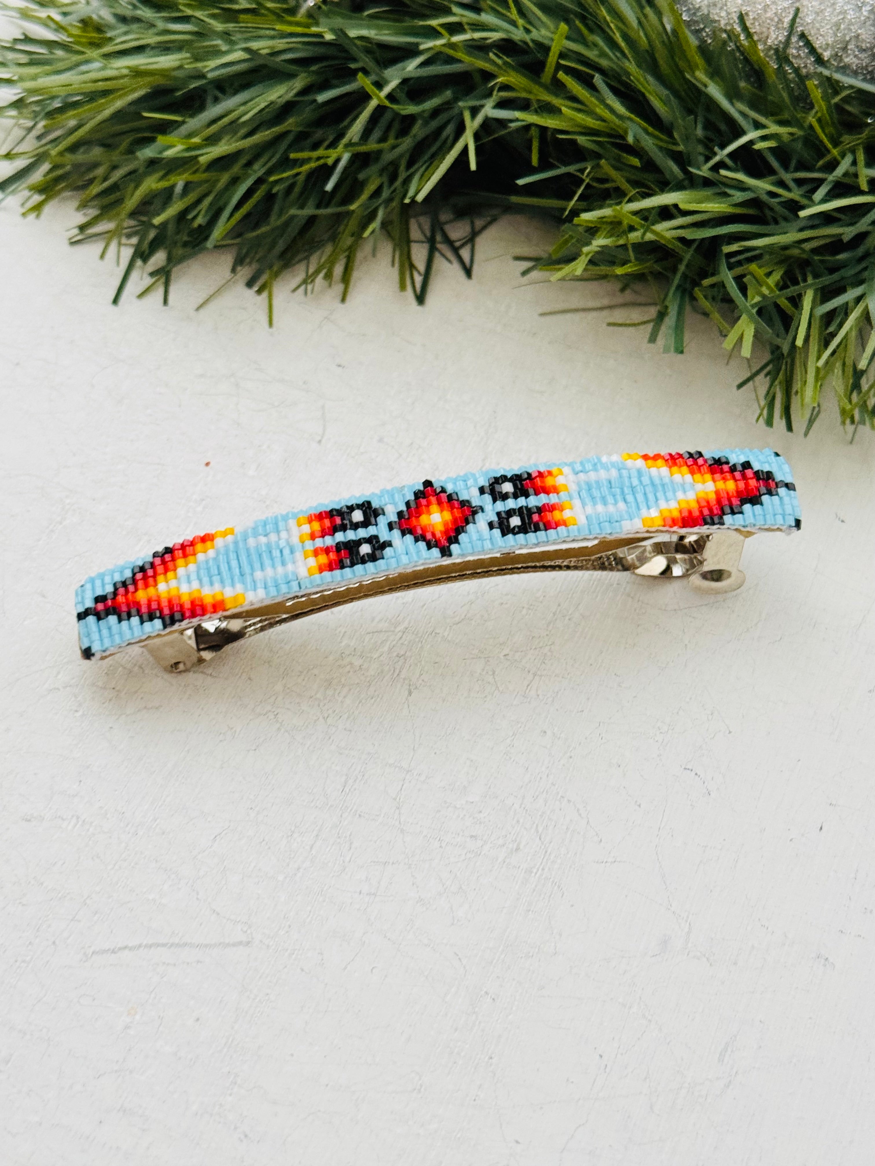 Navajo Made Bended Hair Barrette Pair