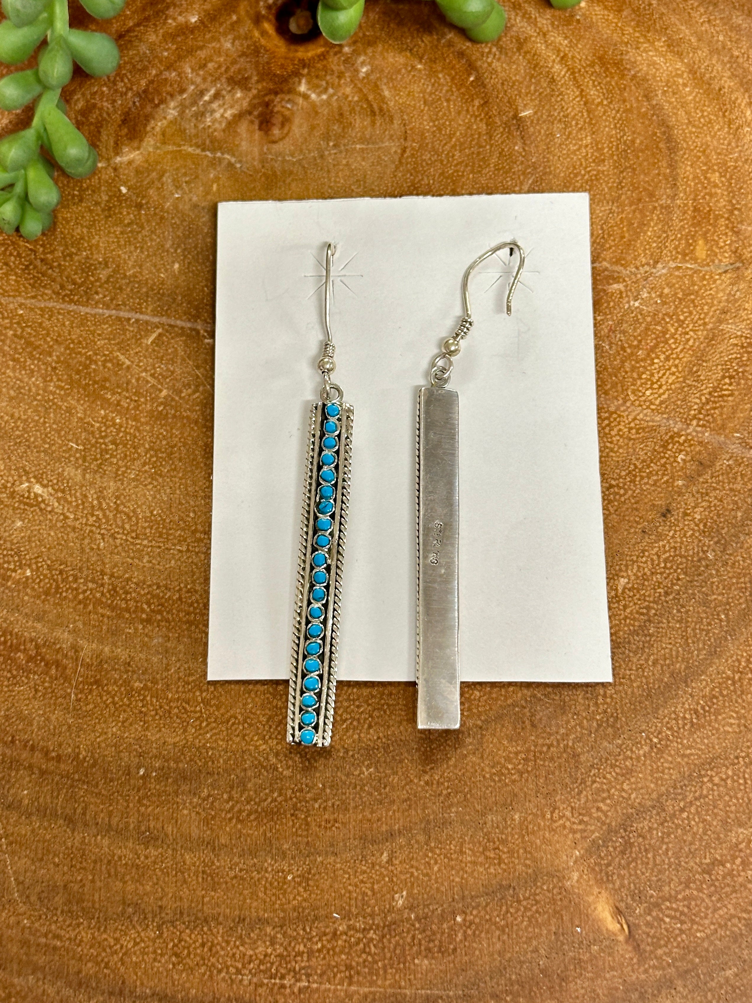 Southwest Handmade Sterling Silver Dangle Earrings