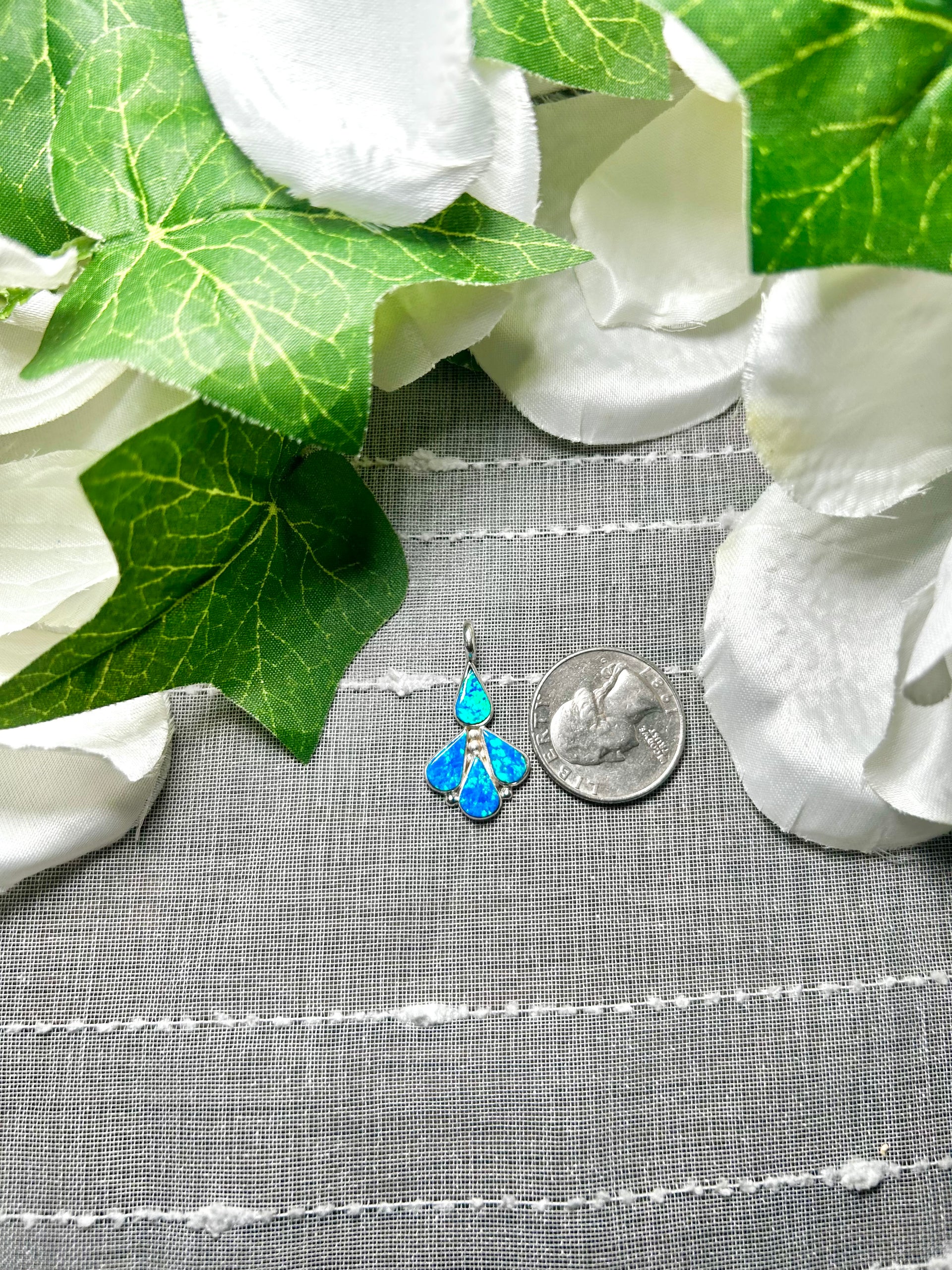 Zuni Opal & Sterling Silver Pendant