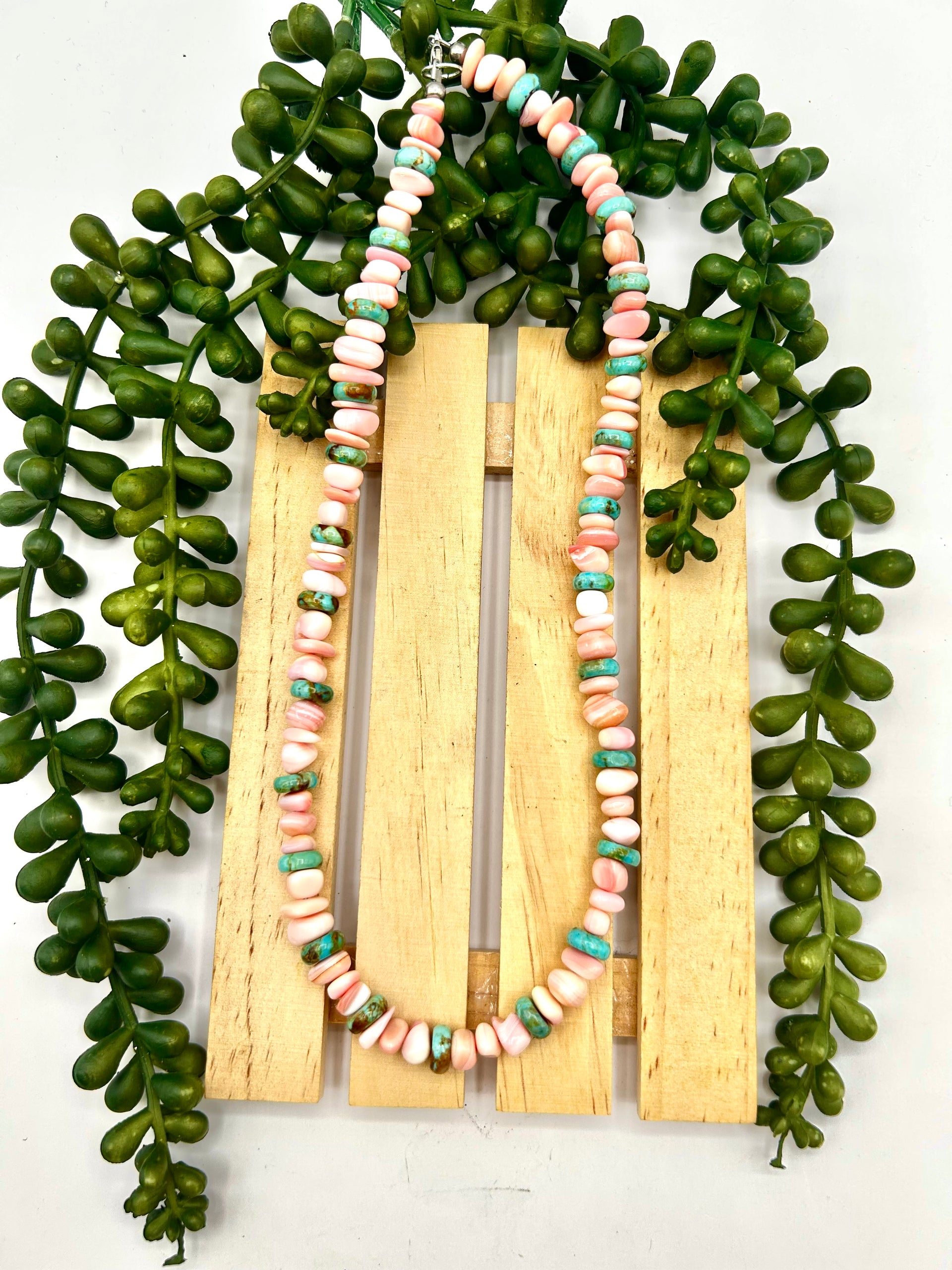 Navajo HandMade Strung Multi Stone & Sterling Silver Necklace