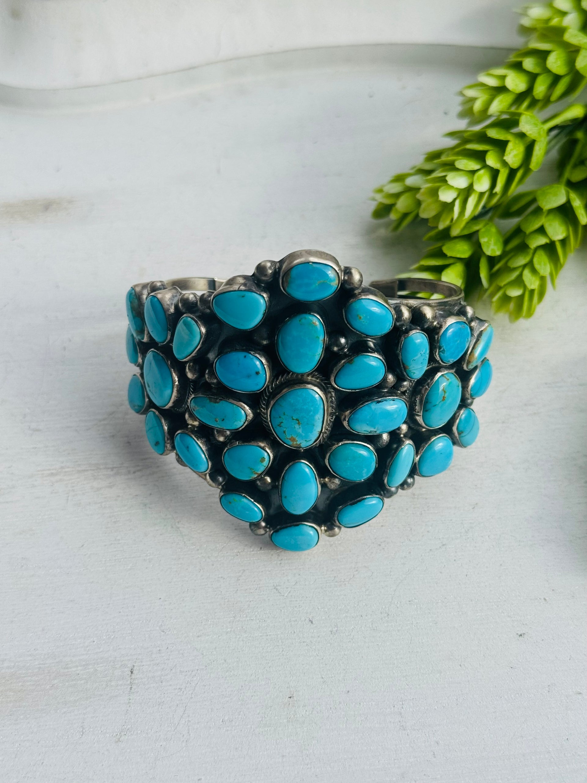 Kathleen Livingston Kingman Turquoise & Sterling Silver Cuff Bracelet