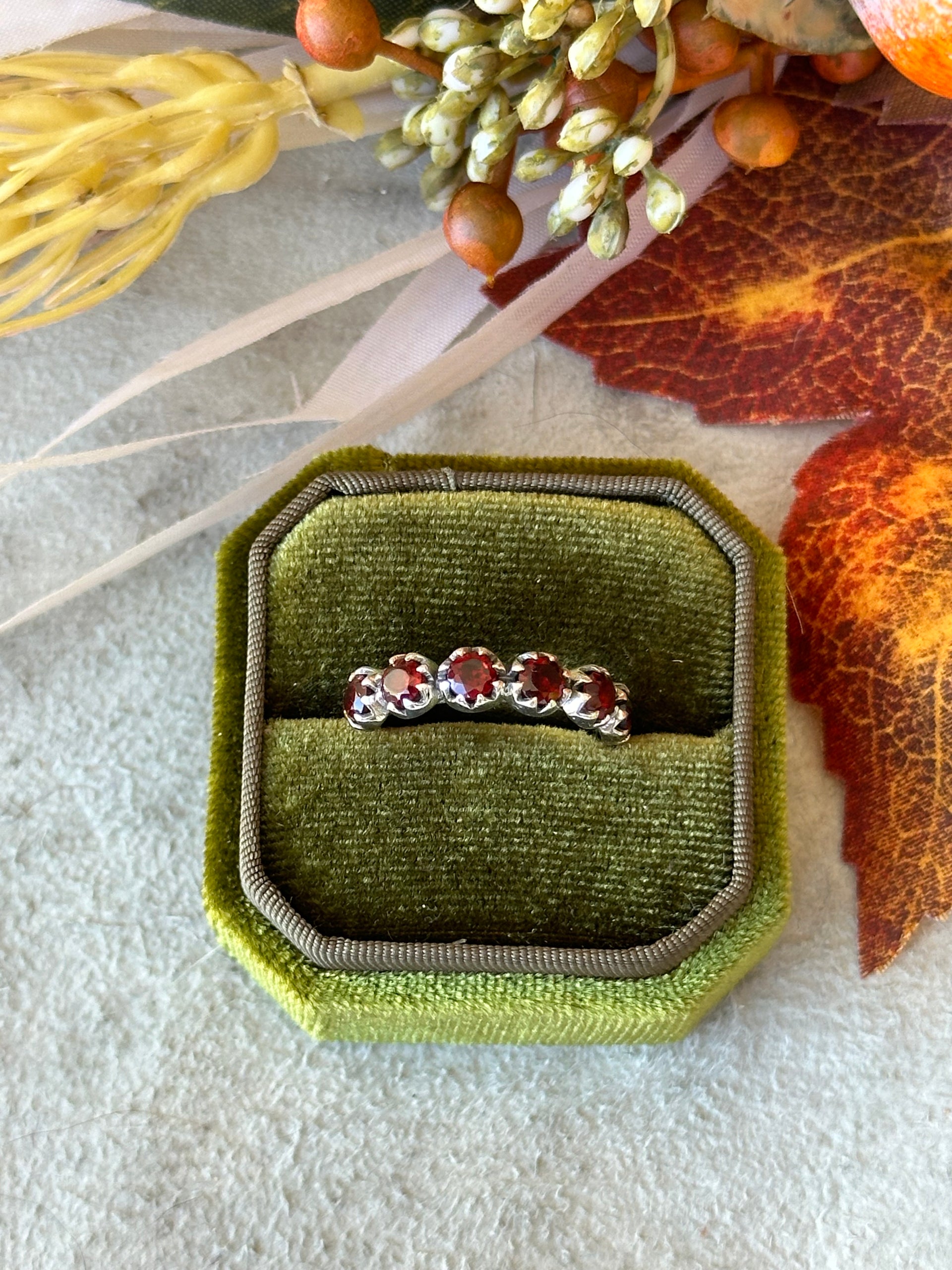 Southwest Handmade Red Topaz & Sterling Silver Ring