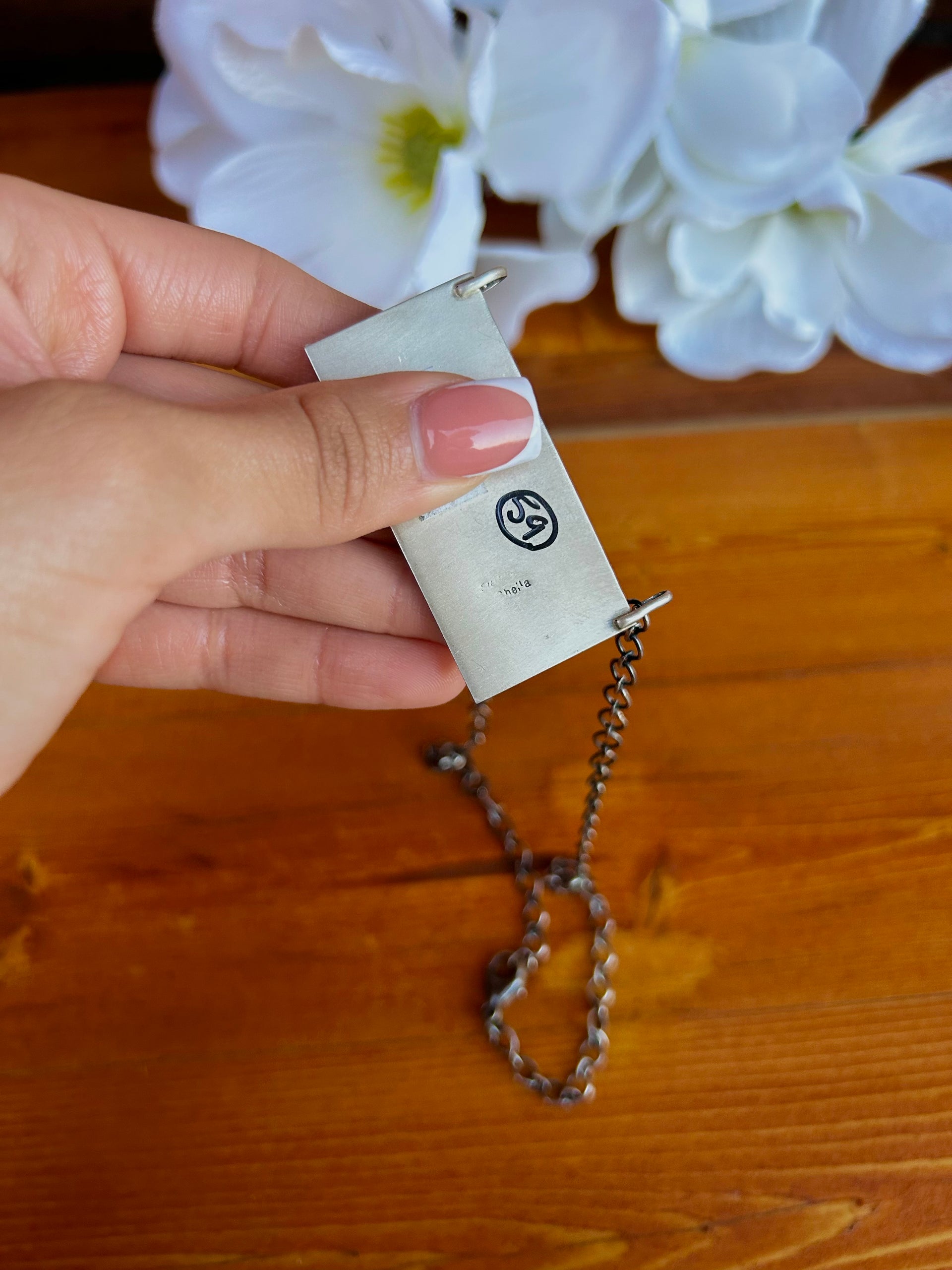 Sheila Becenti Multi Stone & Sterling Silver Cluster Necklace