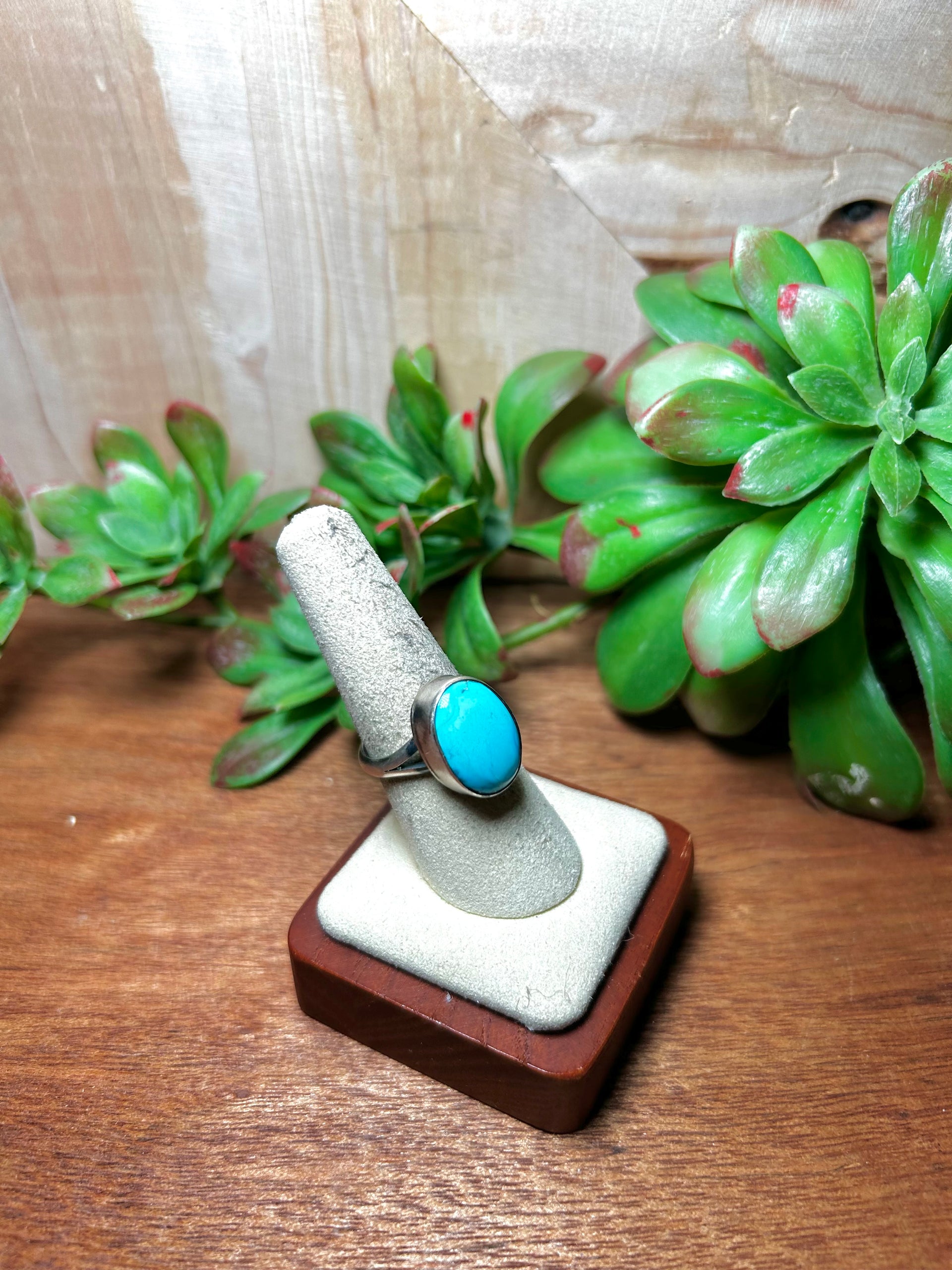 Scott Skeets Kingman Turquoise & Sterling Silver Adjustable Ring
