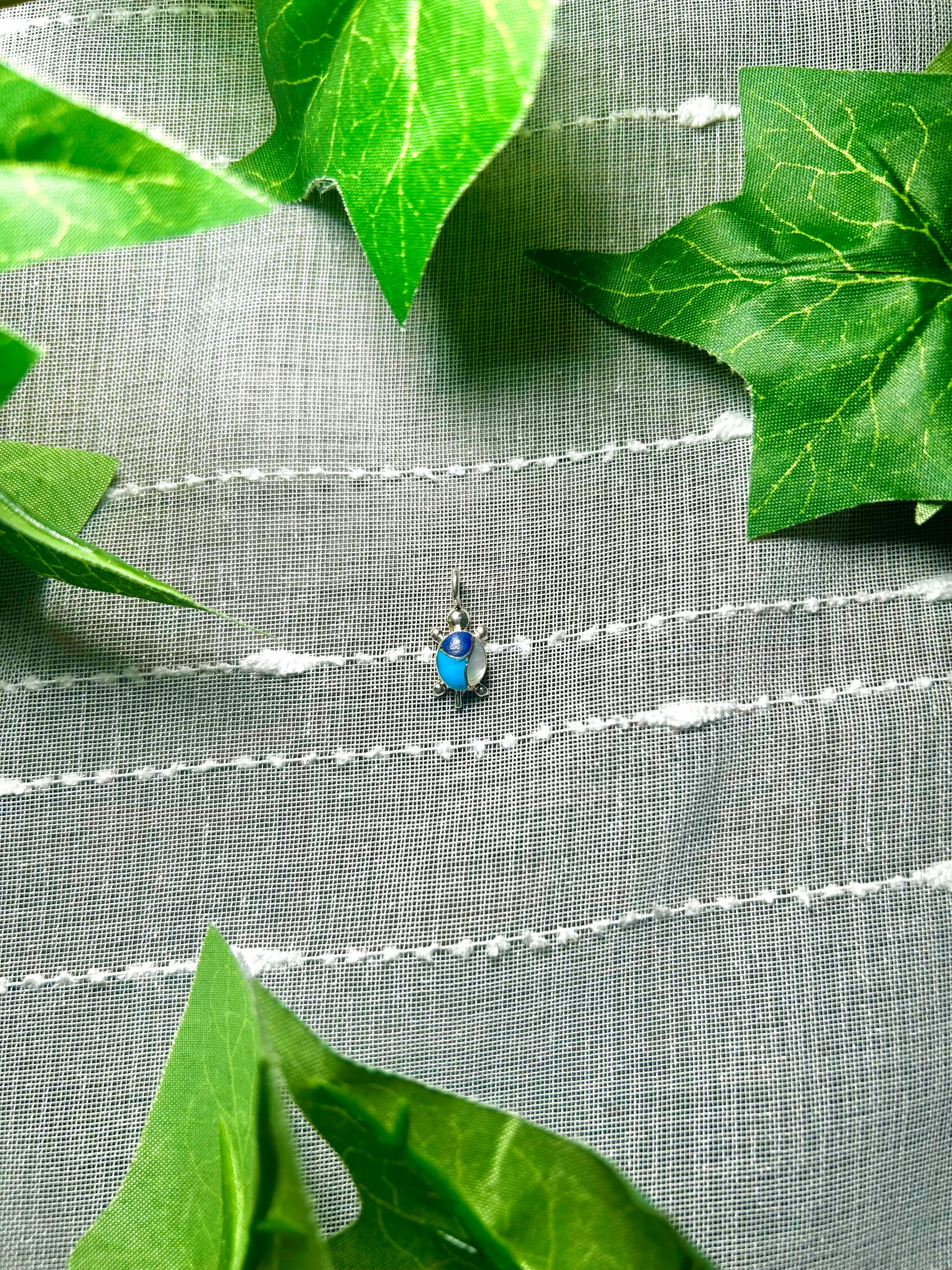 Zuni Multi Stone & Sterling Silver Pendant