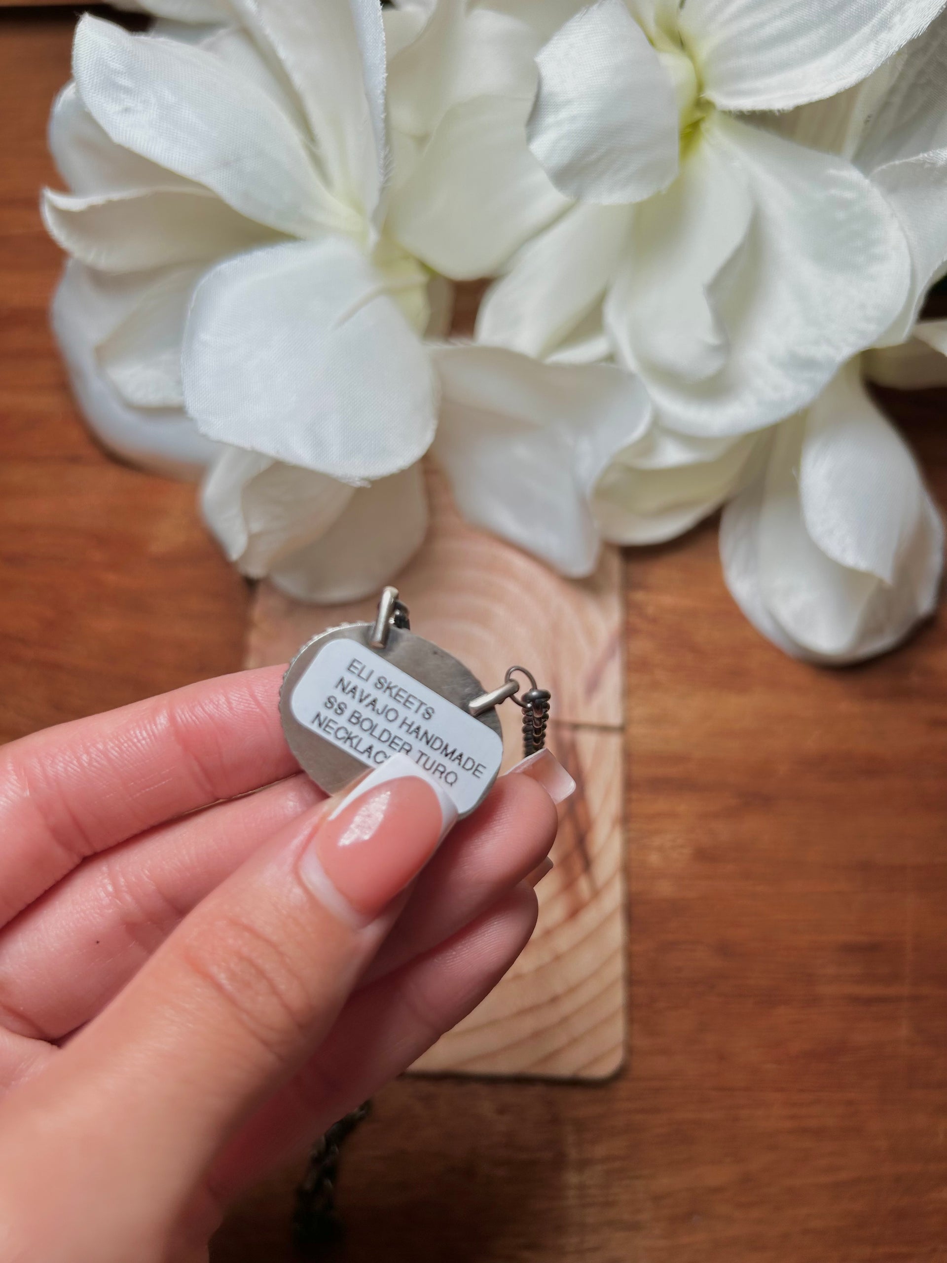 Eli Skeets Boulder Turquoise & Sterling Silver Necklace