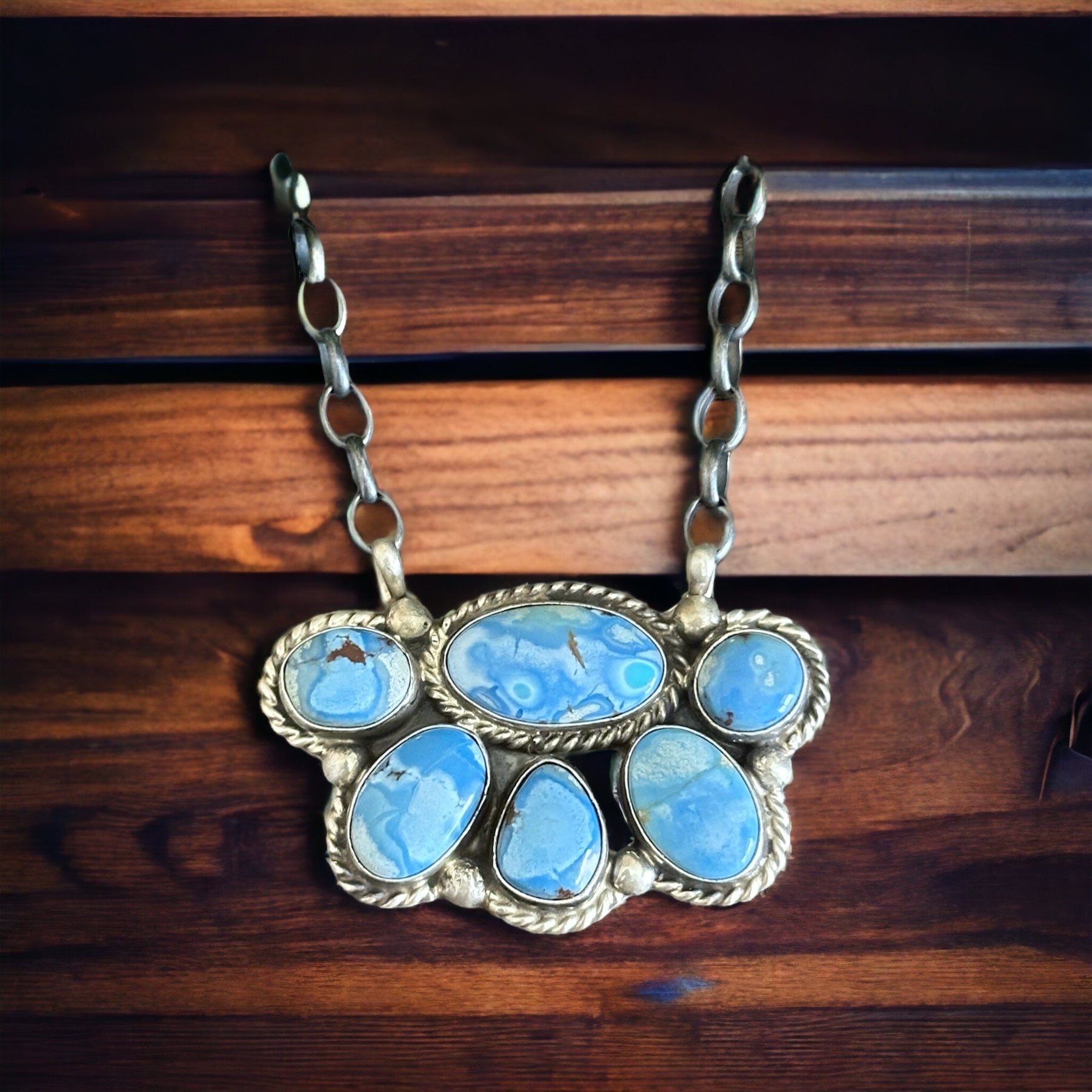 Augustine Largo Golden Hills Turquoise & Sterling Silver Necklace