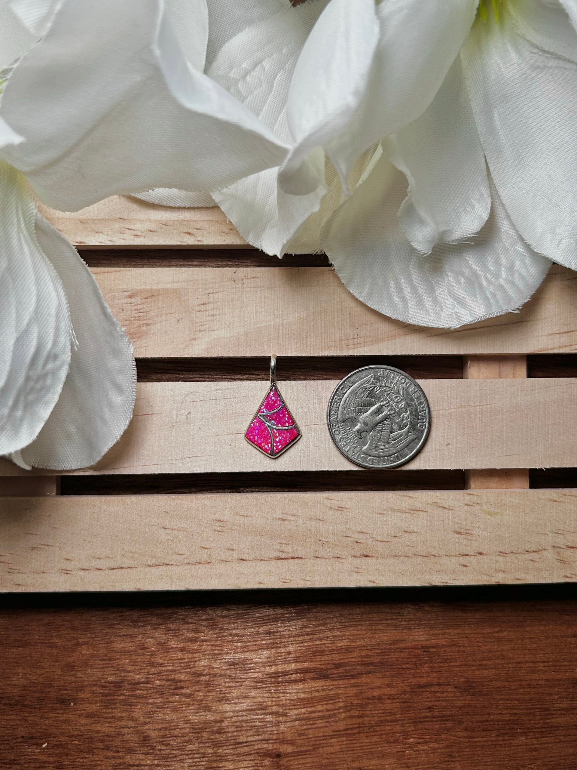 Zuni Made Opal & Sterling Silver Pendant