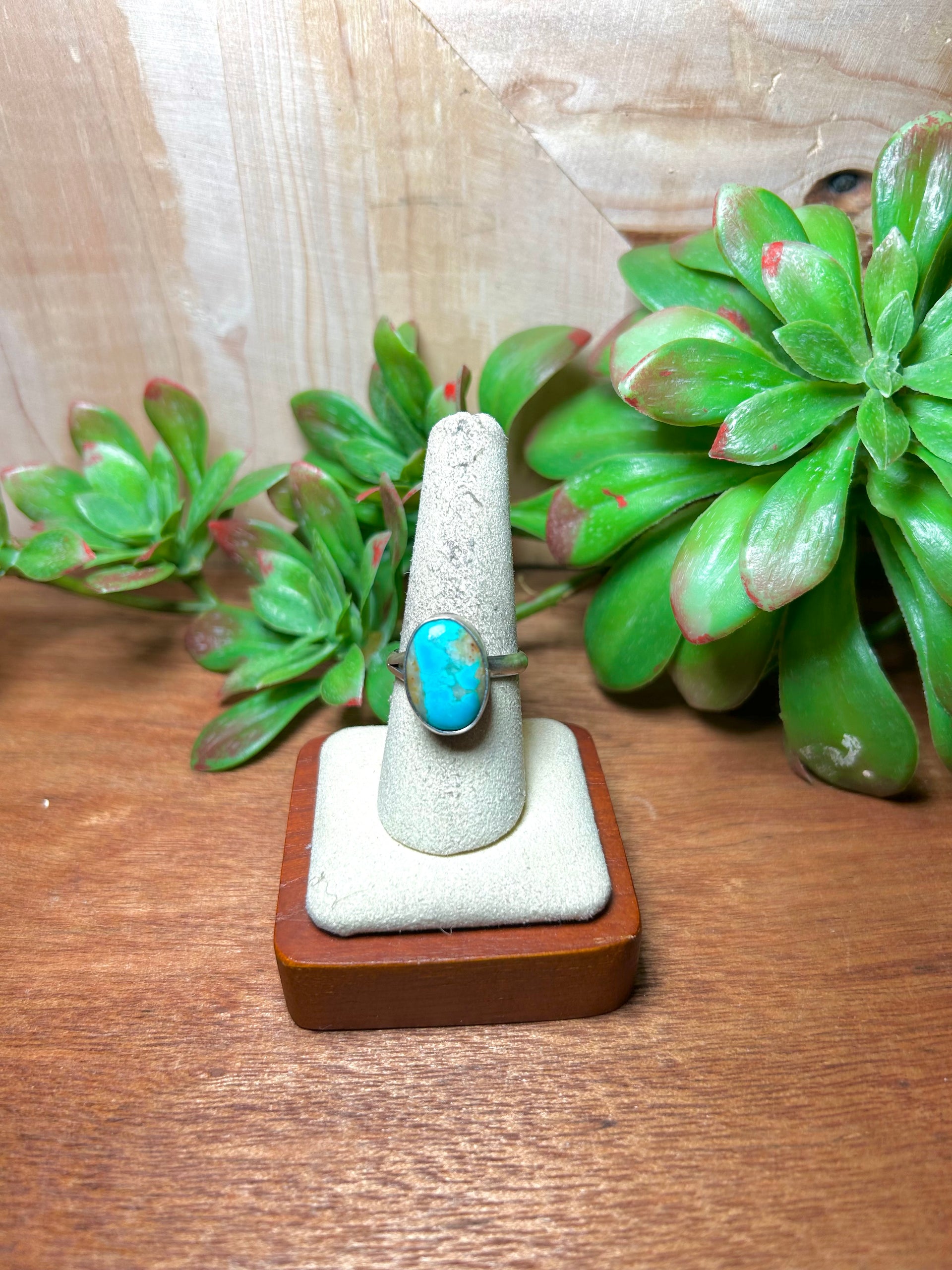 Scott Skeets Kingman Turquoise & Sterling Silver Adjustable Ring