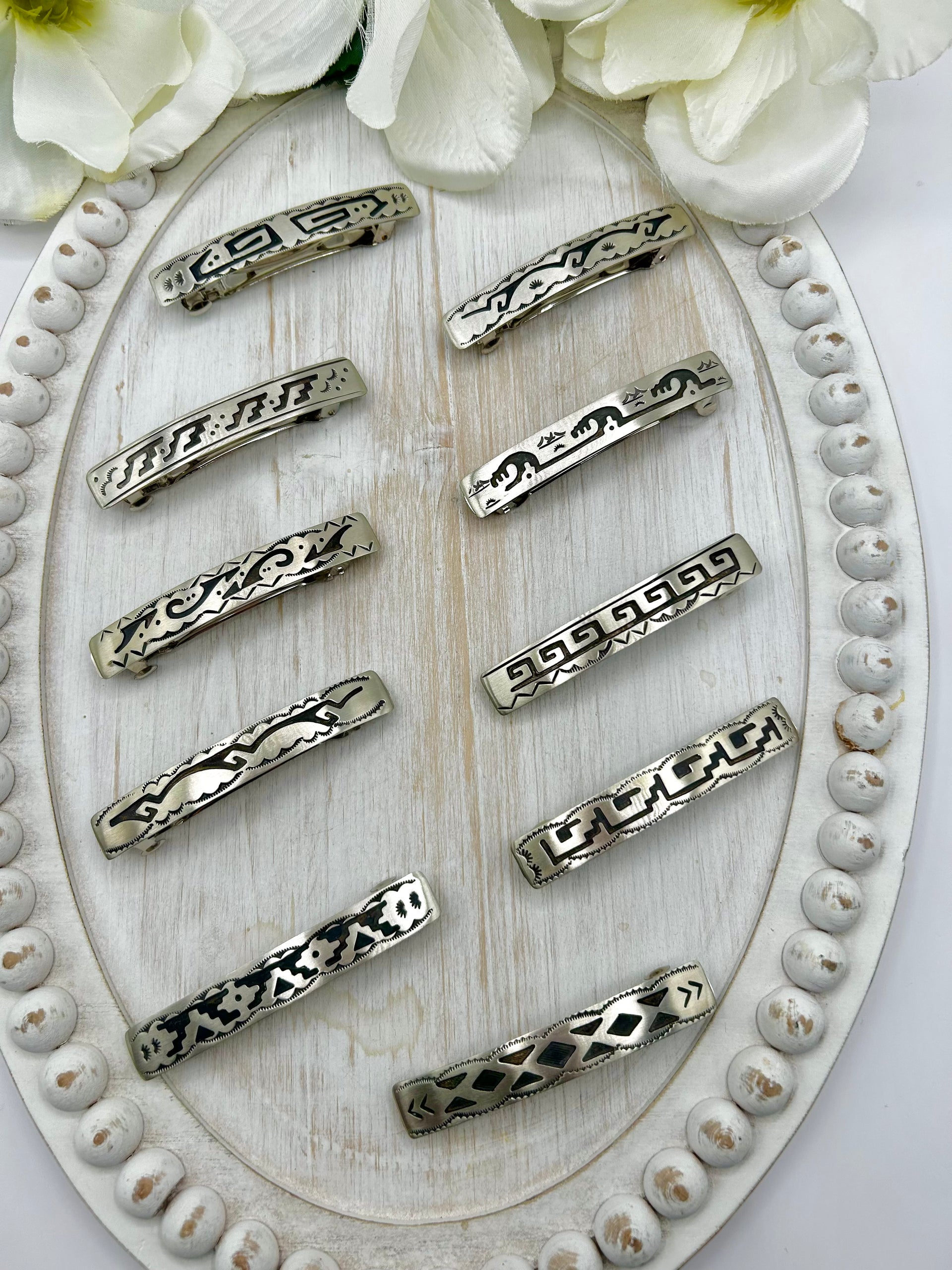Navajo Made Sterling Silver Hair Barrette