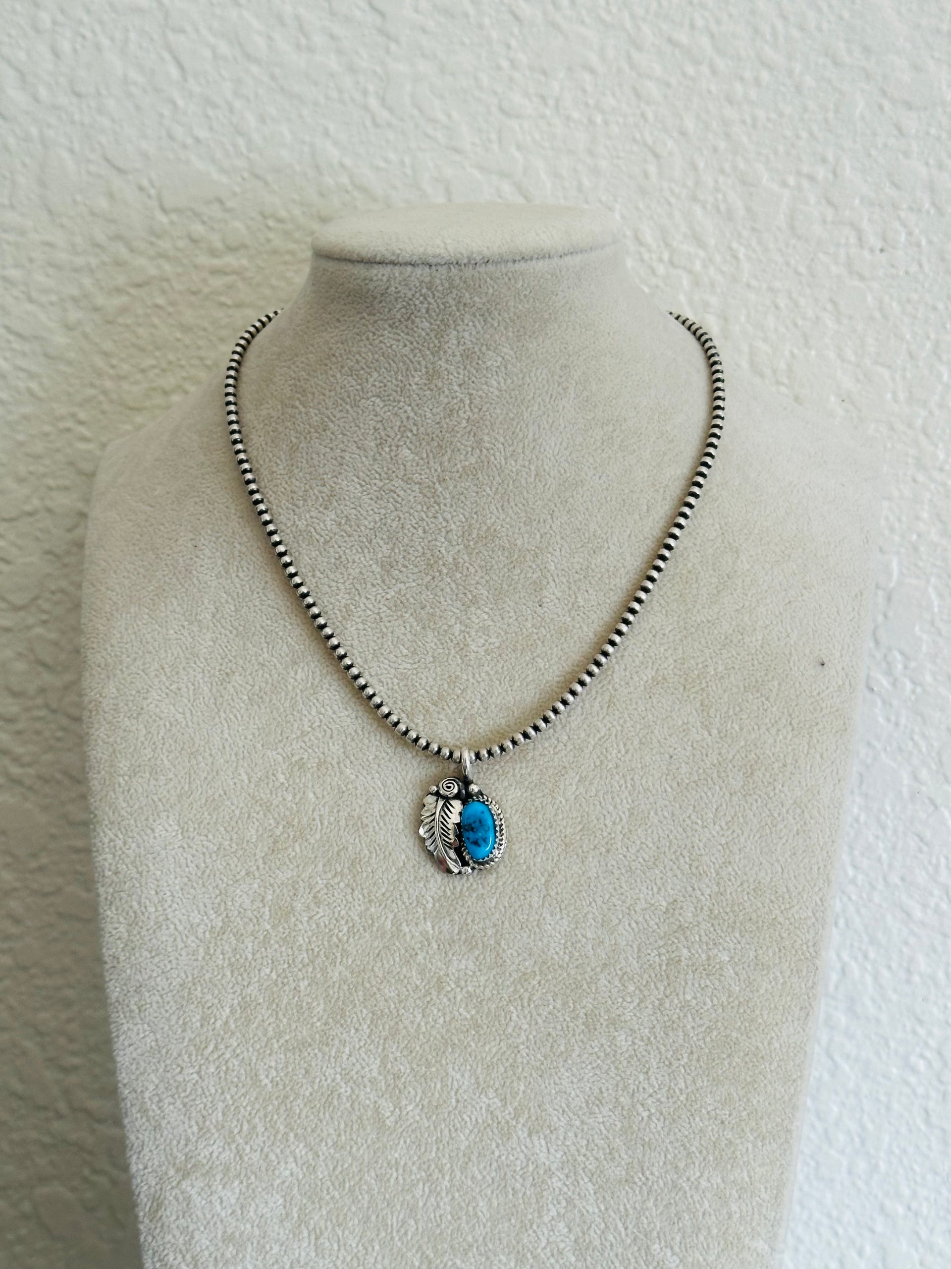 Julia Etsitty Kingman Turquoise & Sterling Silver Pendants