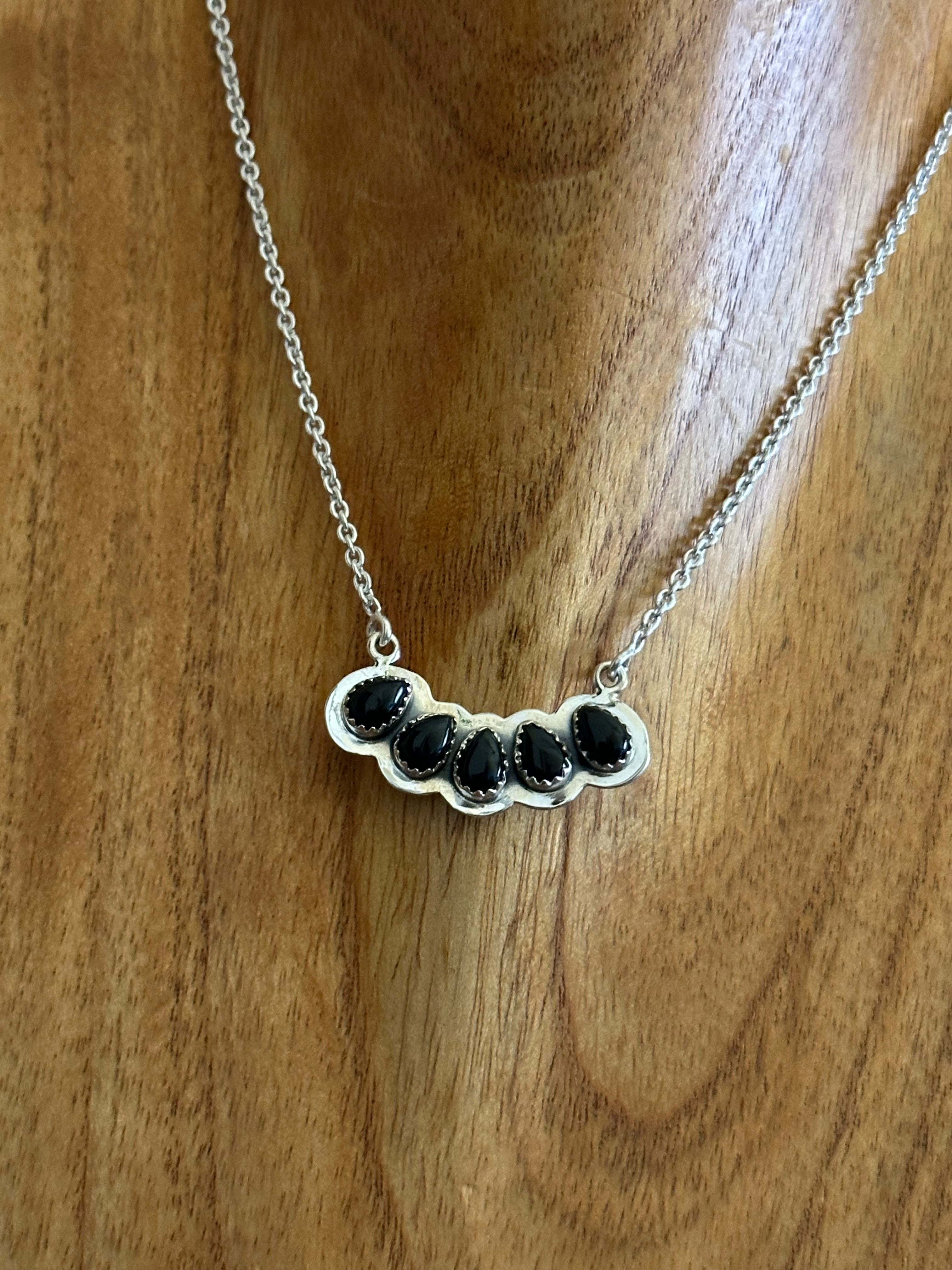 Southwest Made Onyx & Sterling Silver Necklace