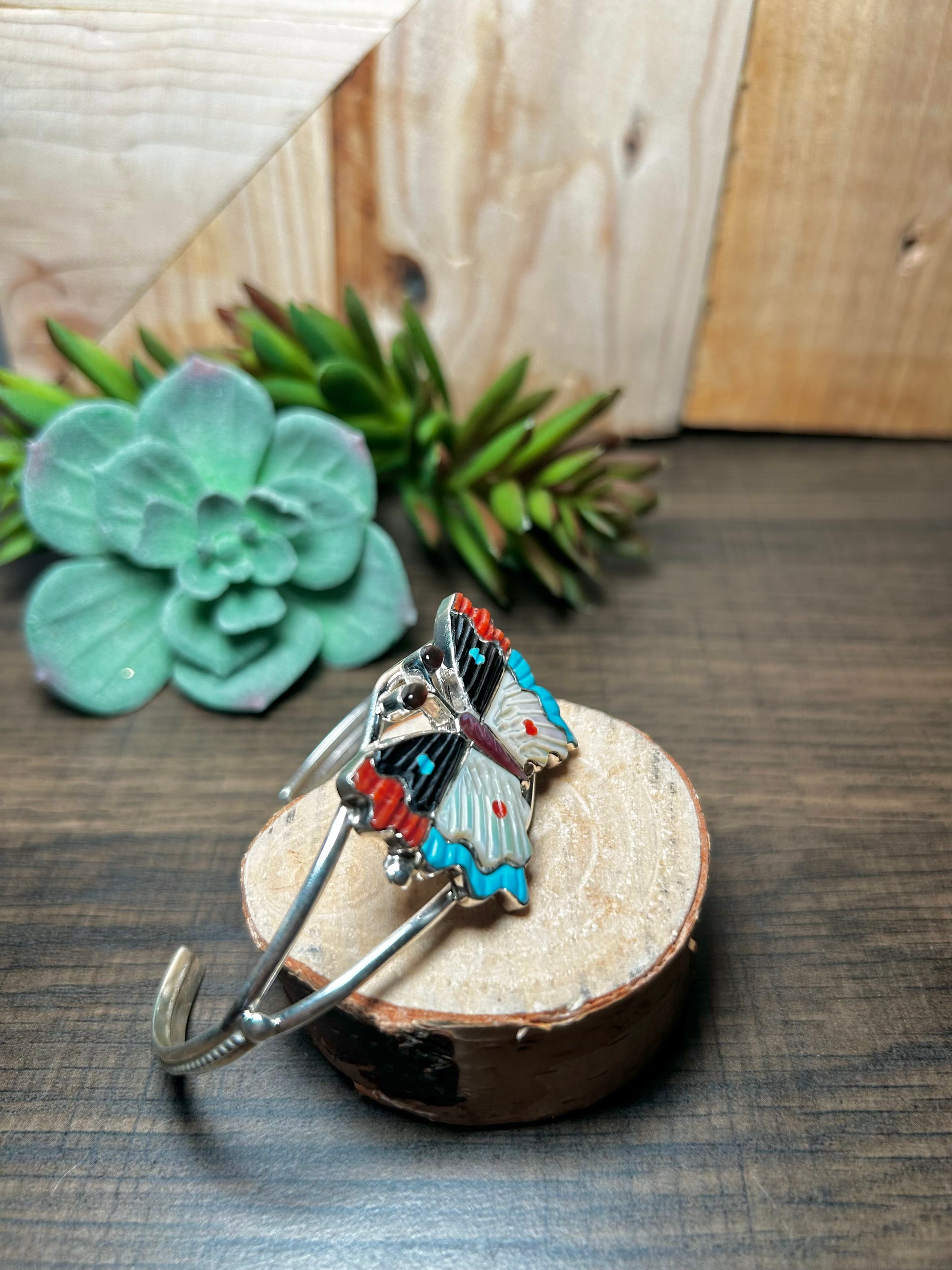 Tamara Pinto Multi Stone & Sterling Silver Cuff Bracelet