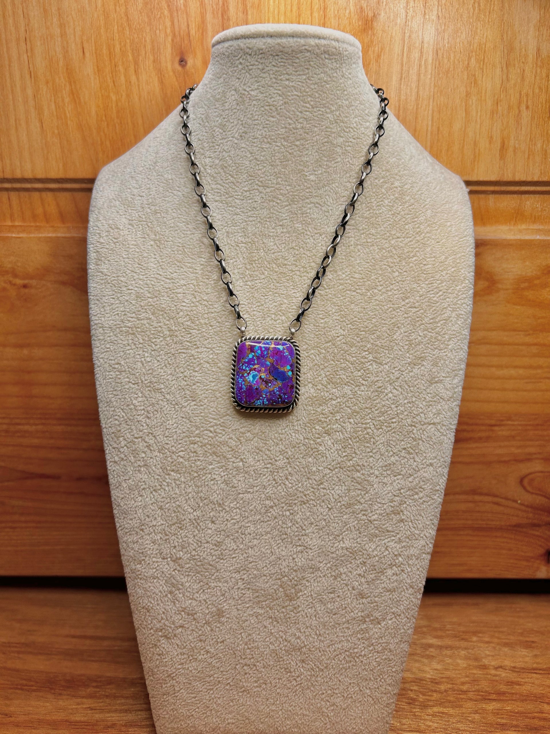Augustine Largo Purple Mohave Turquoise & Sterling Silver Necklace