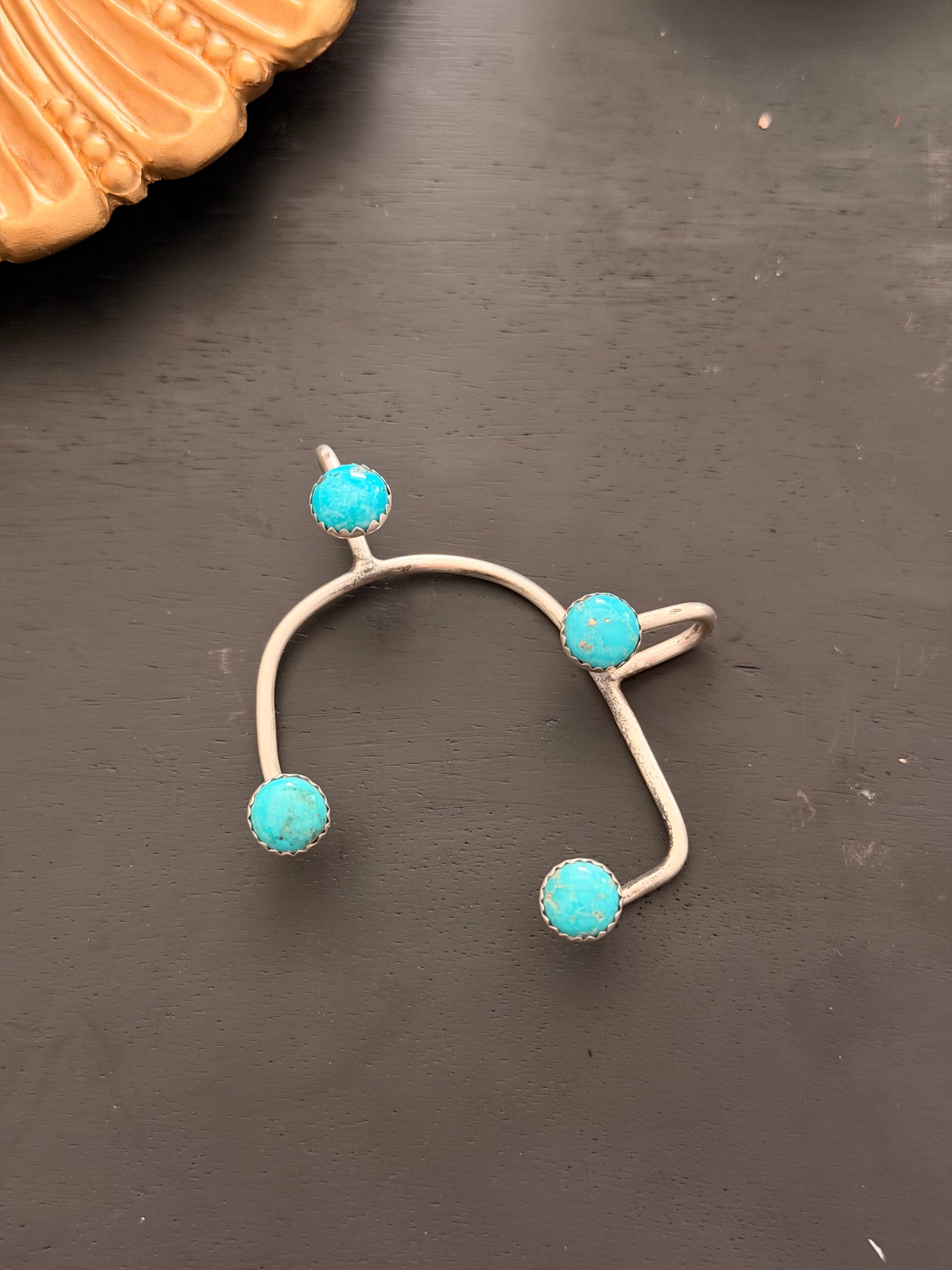 Emer Thompson Kingman Turquoise & Sterling Silver Ear Cuff Earrings
