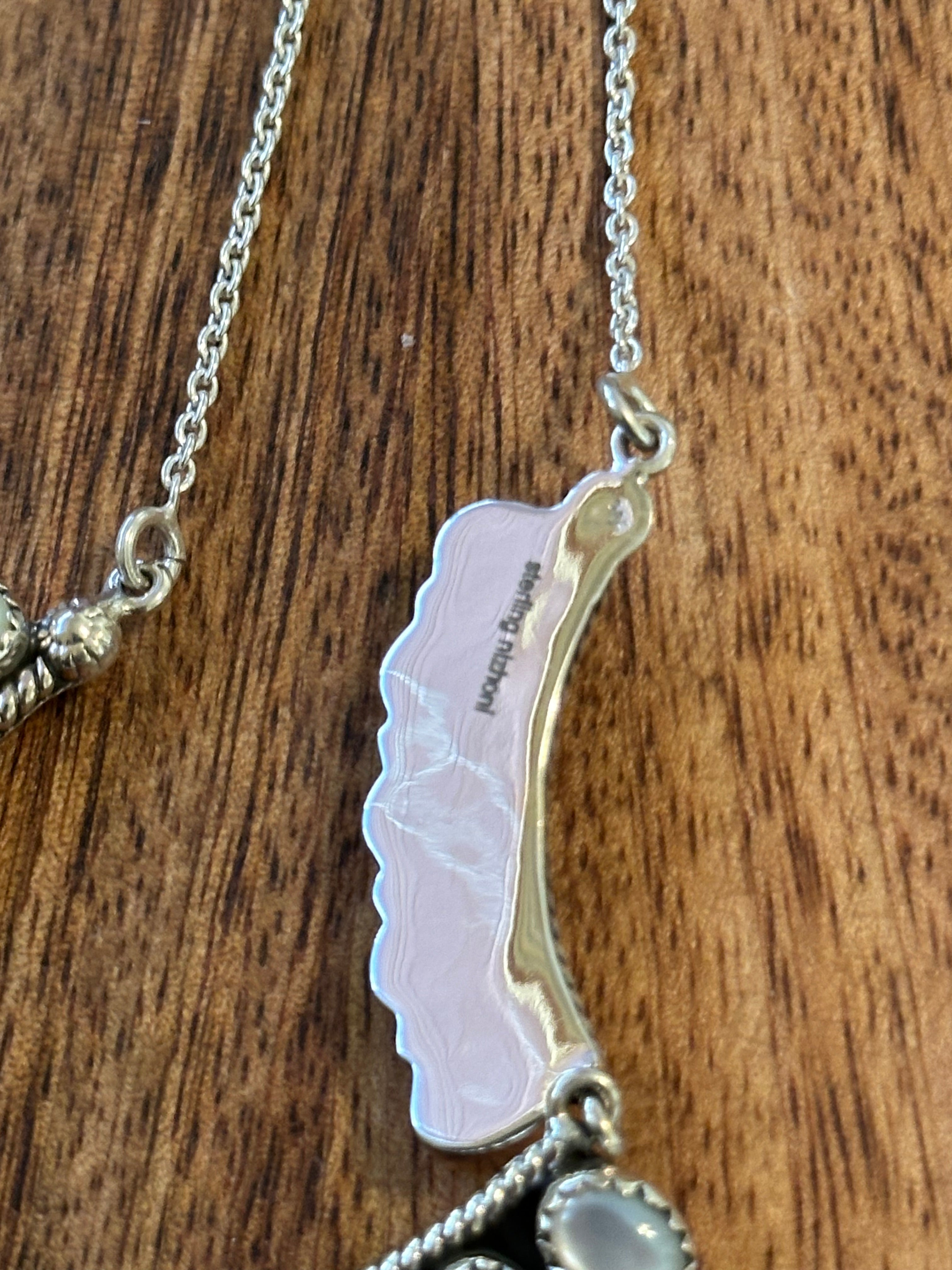 Southwest Handmade Mother of Pearl & Sterling Silver Necklace