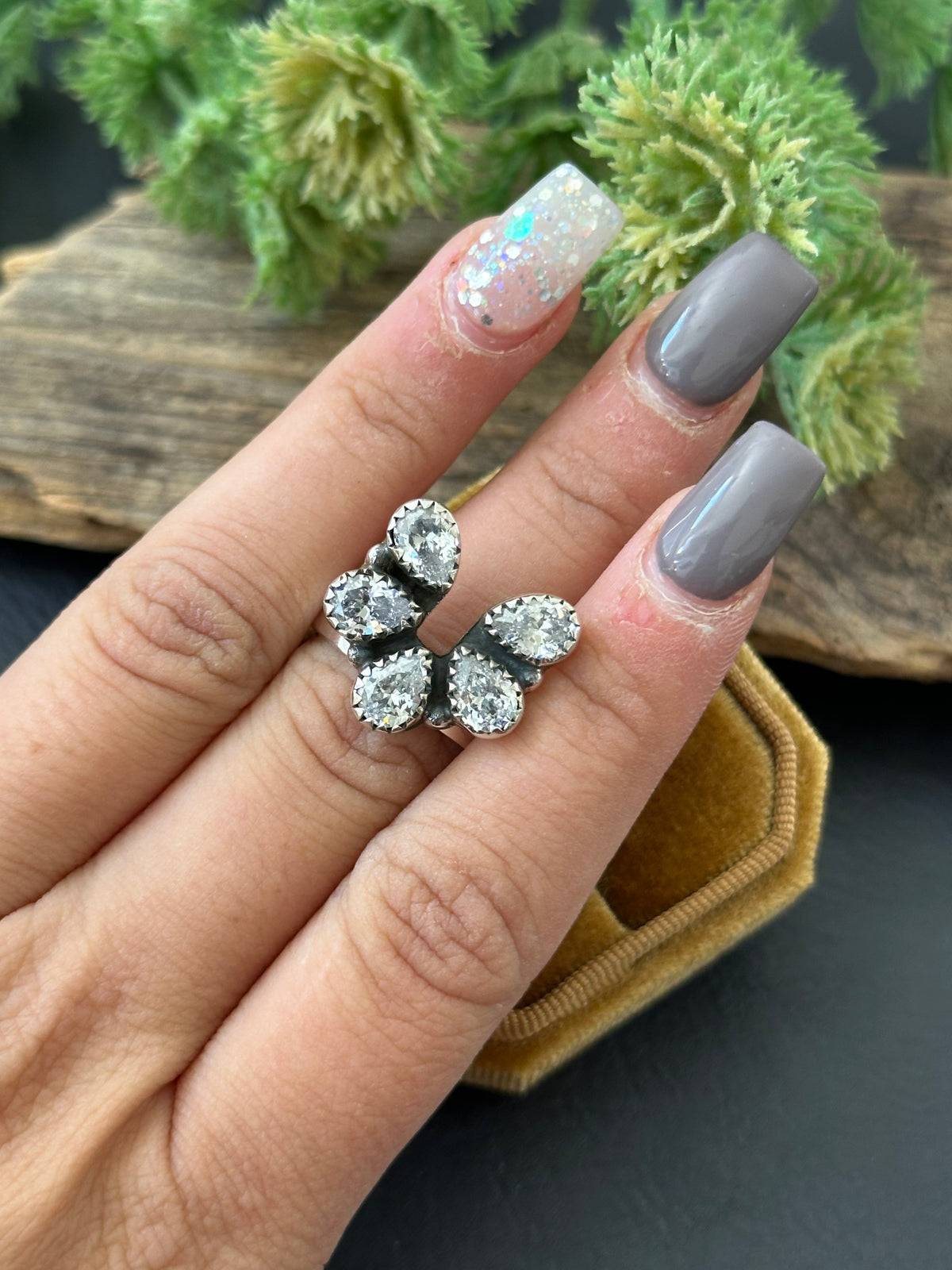 Naja Rind TTD “LUCKY” Cubic Zirconia & Sterling Silver Naja Ring