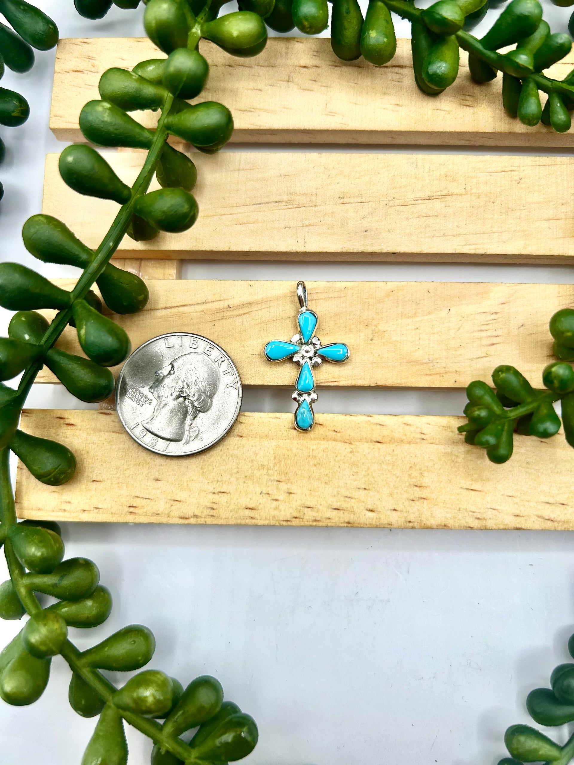 Bryce Voay Kingman Turquoise & Sterling Silver Pendant