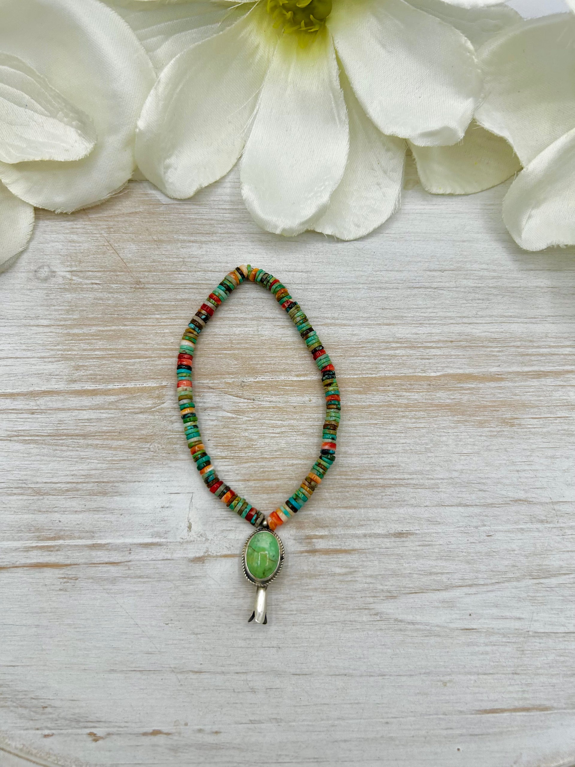 George Rios Multi Stone & Sterling Silver Stretchy Bracelet