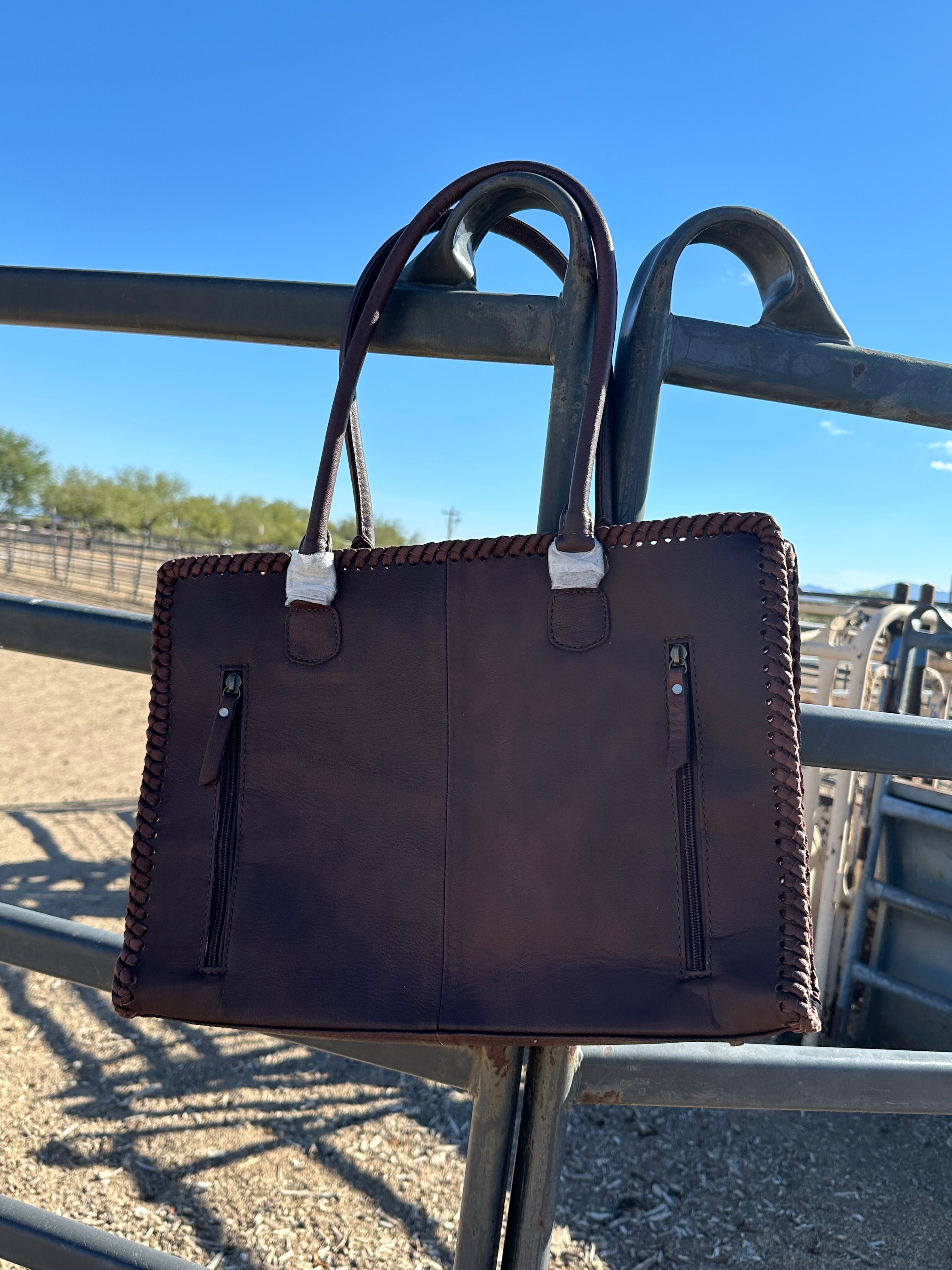 Genuine Tooled Leather & Cowhide Purse