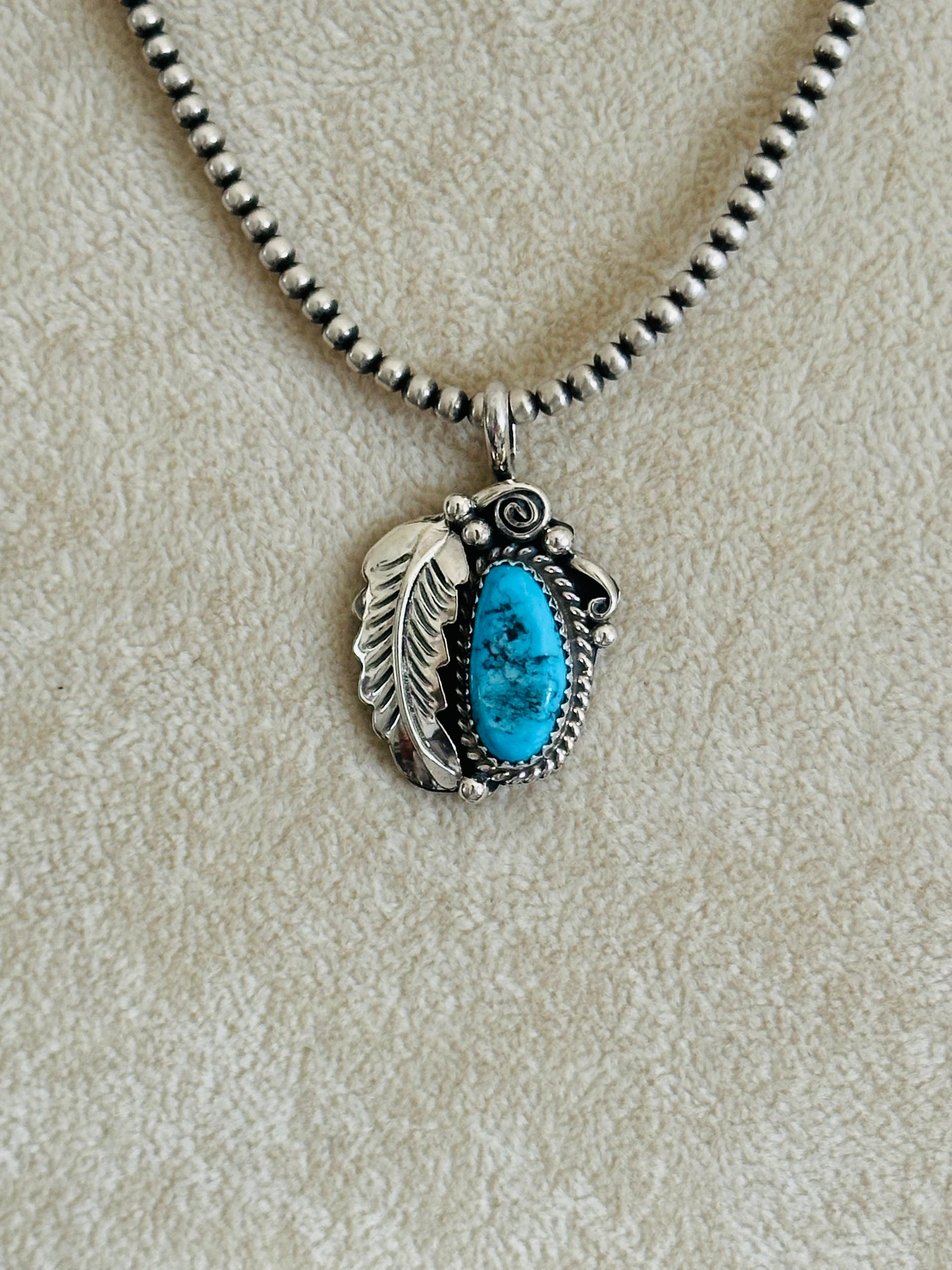 Julia Etsitty Kingman Turquoise & Sterling Silver Pendants
