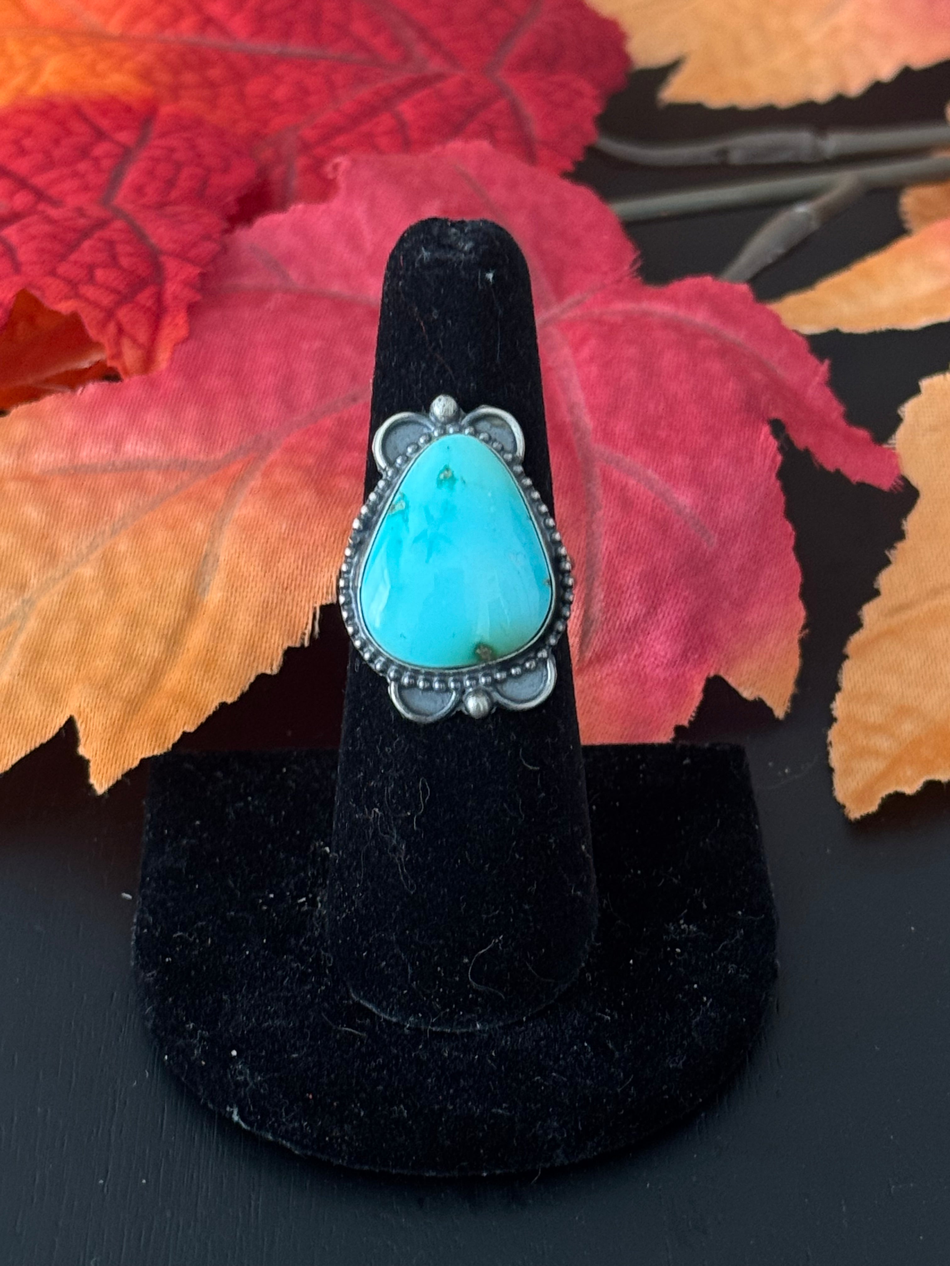 Navajo Made Turquoise & Sterling Silver Ring