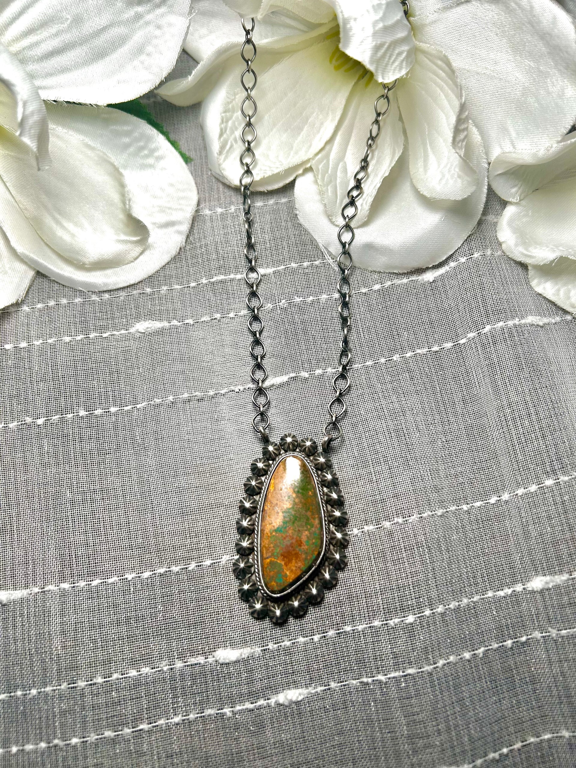 Tom Loy Royston Turquoise & Sterling Silver Necklace