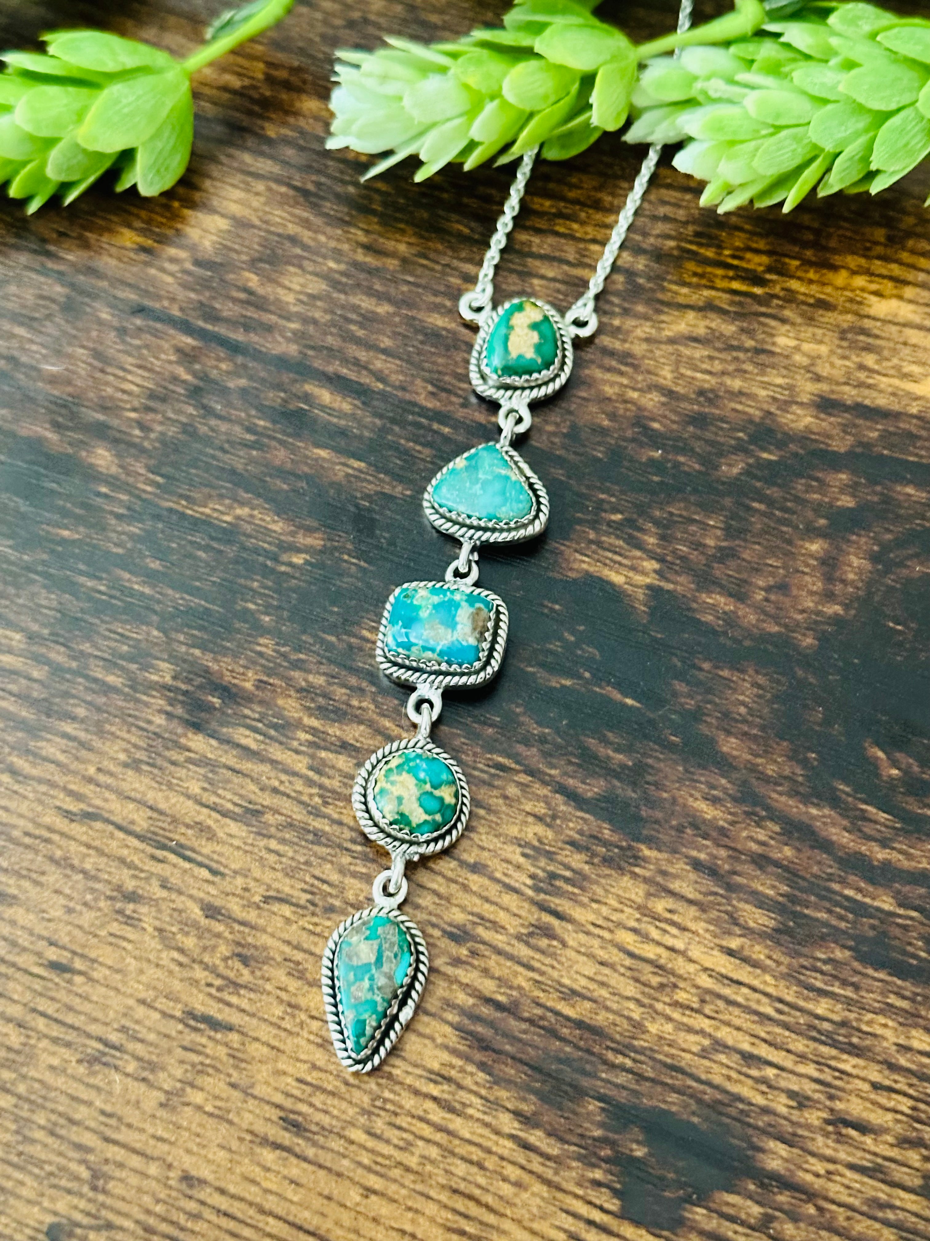 Southwest Made Sonoran Mountain Turquoise & Sterling Silver Necklace